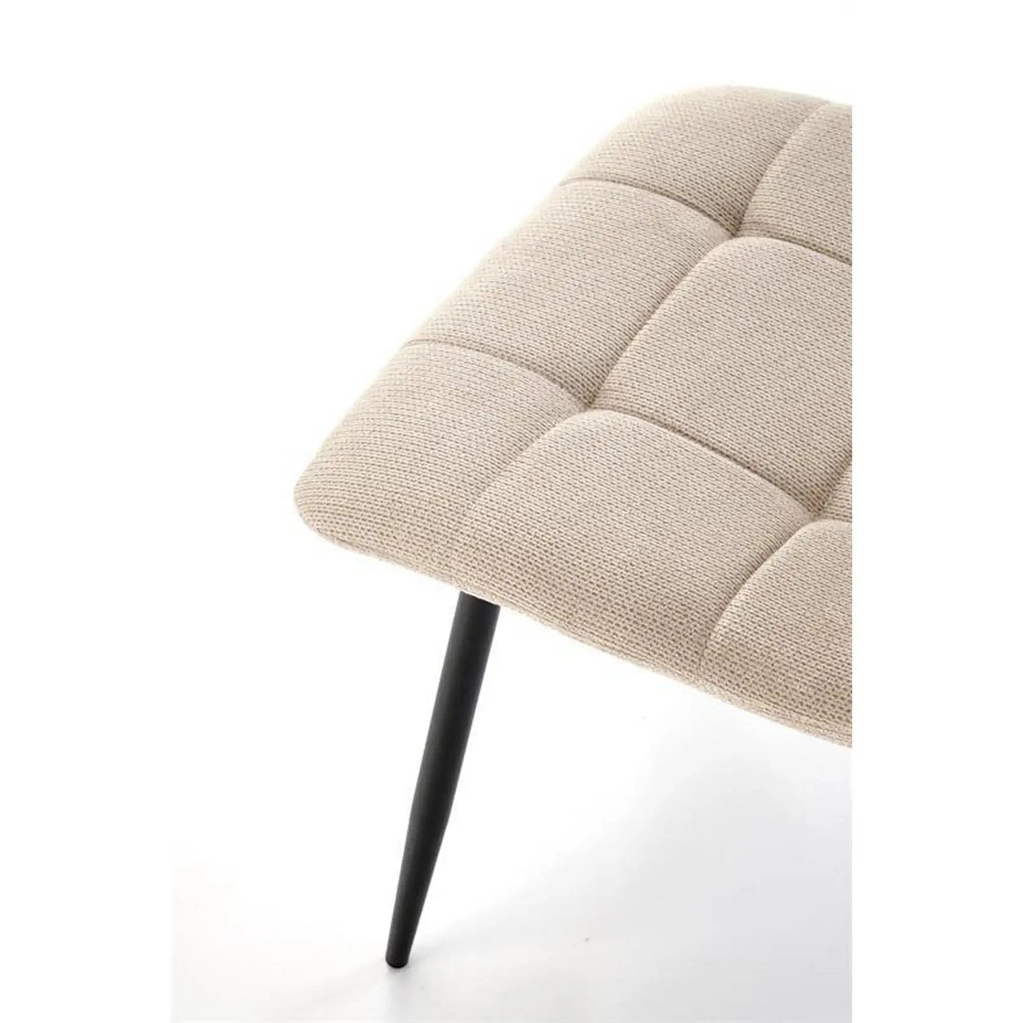 Scaun K560, bej/negru, stofa clasica/metal, 45x53x88 cm