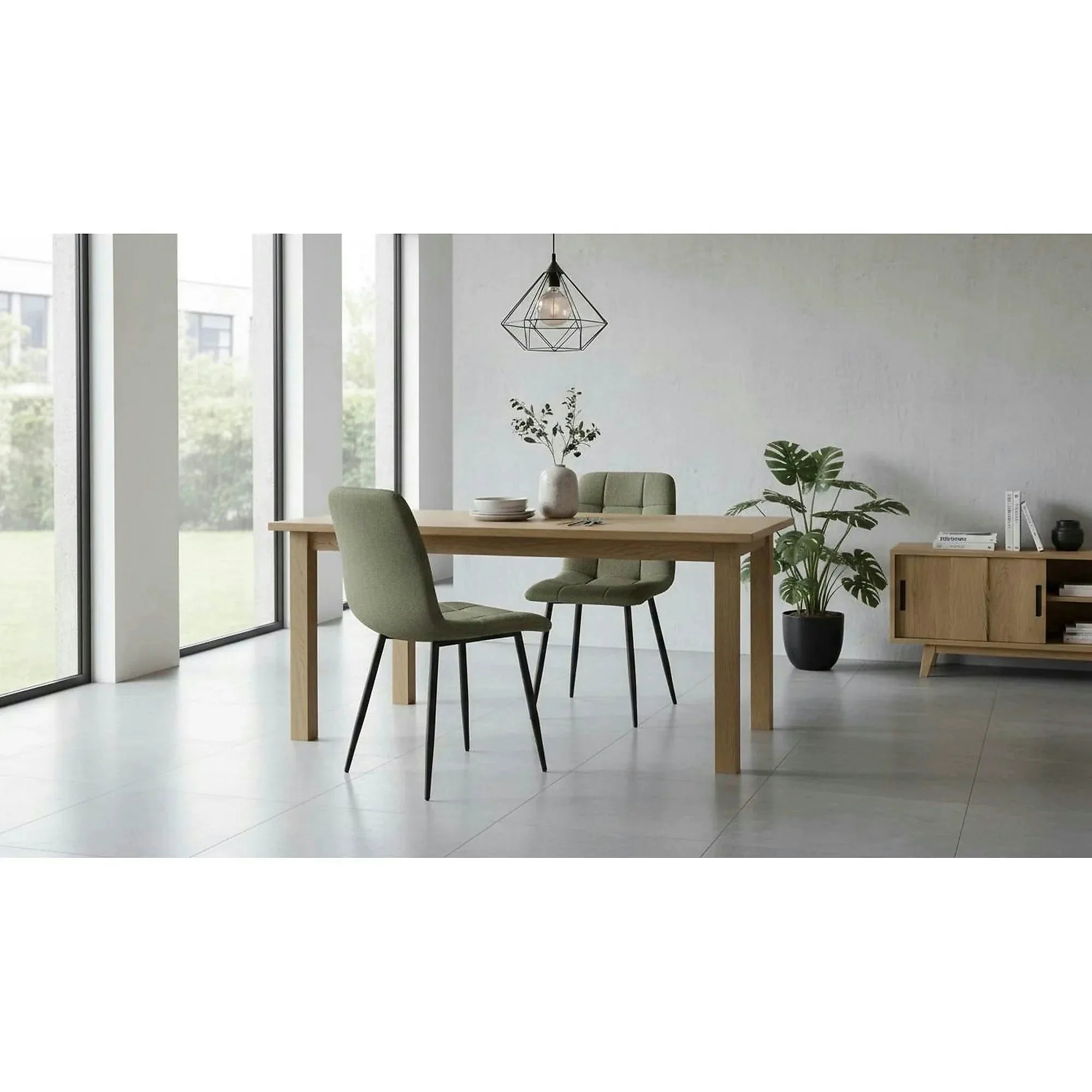 Scaun K560, verde/negru, stofa clasica/metal, 45x53x88 cm