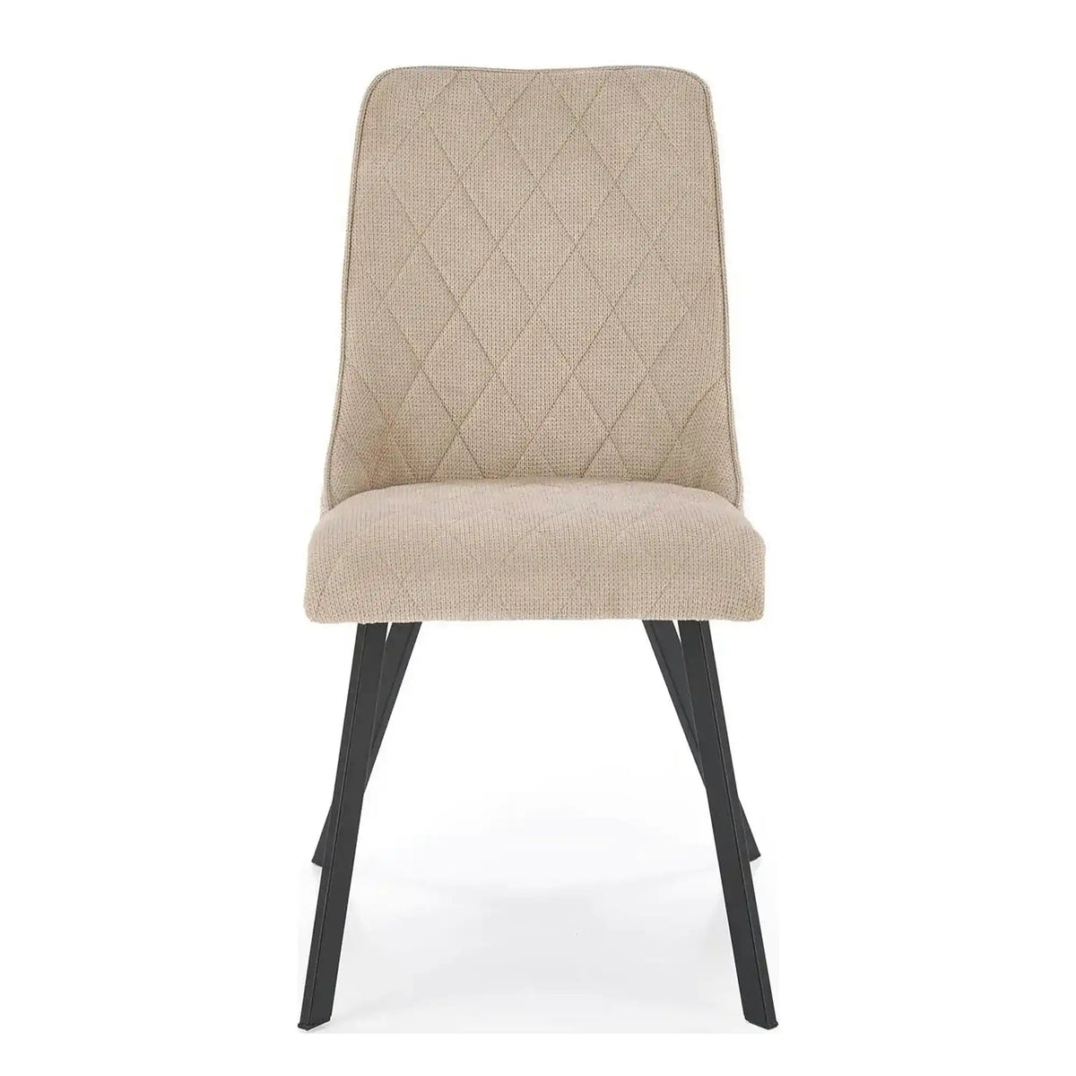 Scaun K561, bej/negru, stofa clasica/metal, 44x58x85 cm