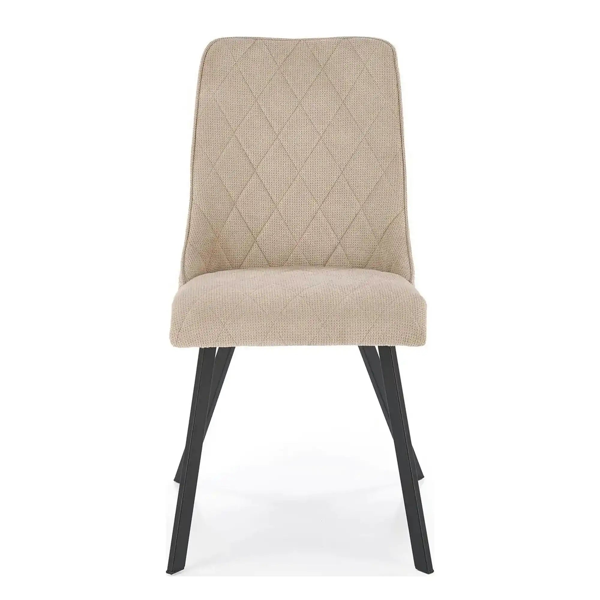 Scaun K561, bej/negru, stofa clasica/metal, 44x58x85 cm
