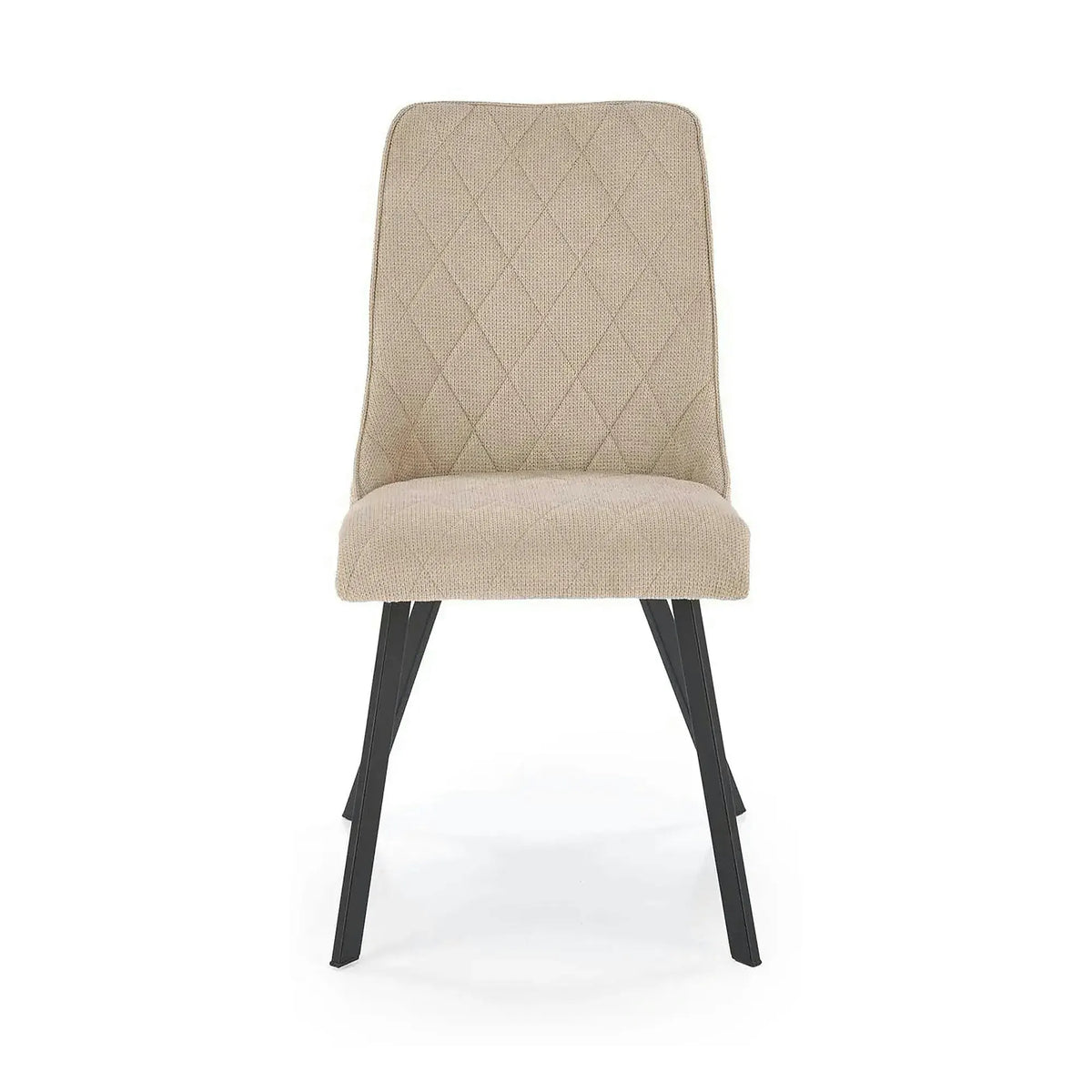 Scaun K561, bej/negru, stofa clasica/metal, 44x58x85 cm