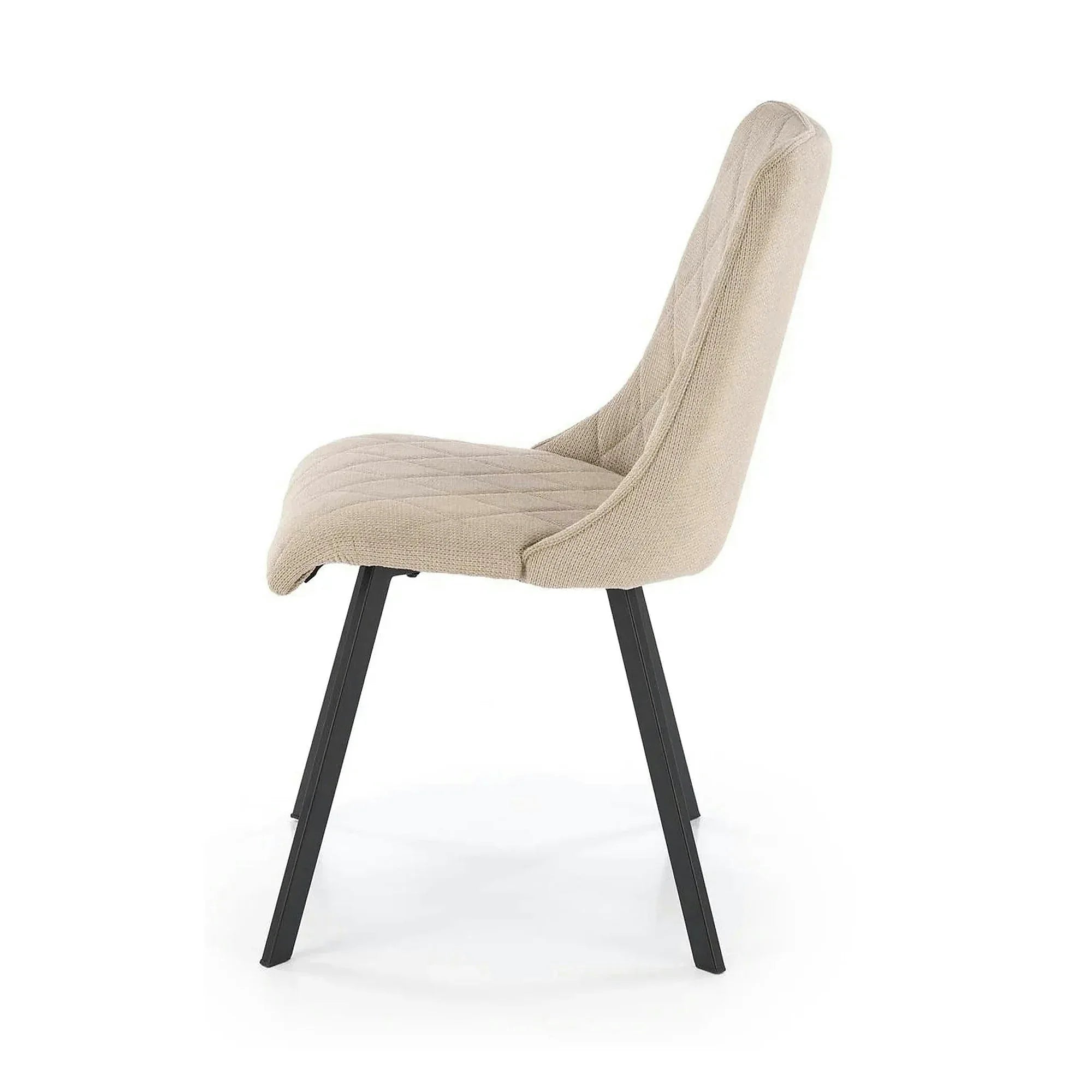 Scaun K561, bej/negru, stofa clasica/metal, 44x58x85 cm