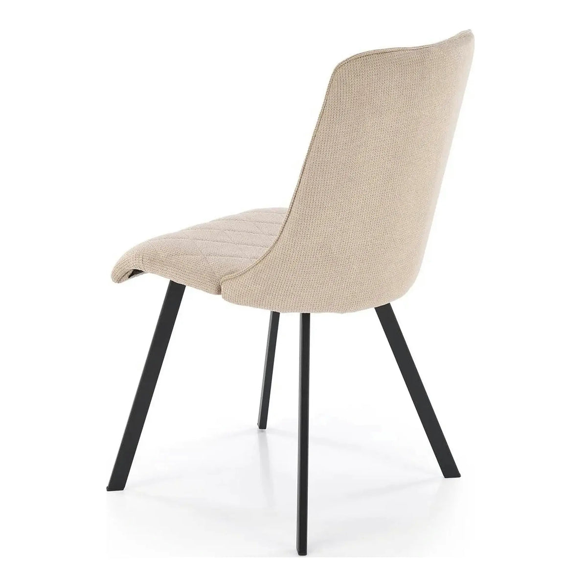 Scaun K561, bej/negru, stofa clasica/metal, 44x58x85 cm