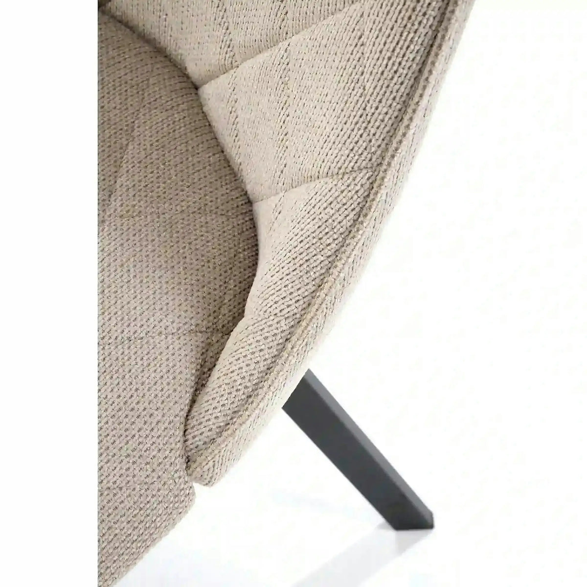 Scaun K561, bej/negru, stofa clasica/metal, 44x58x85 cm