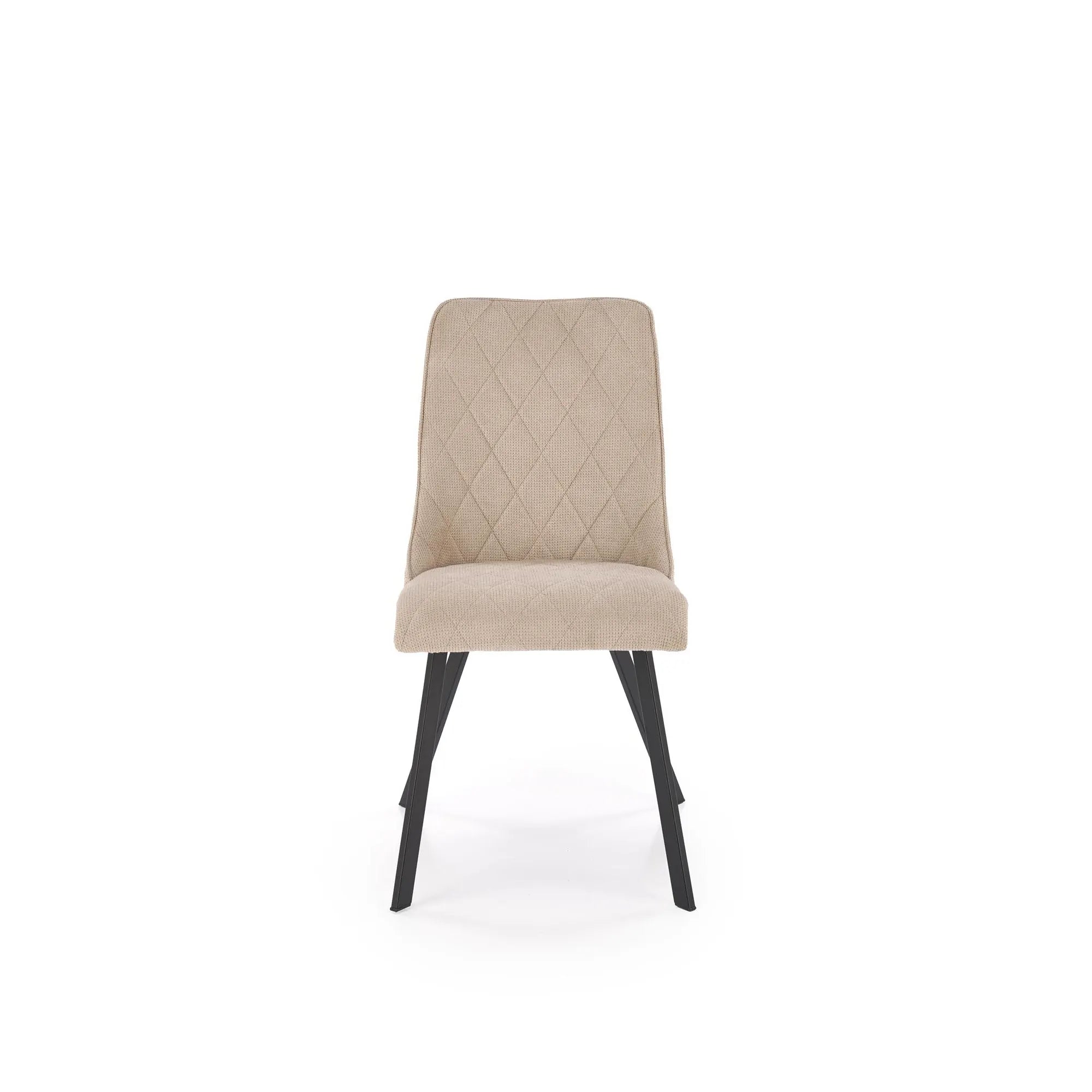 Scaun K561, bej/negru, stofa clasica/metal, 44x58x85 cm