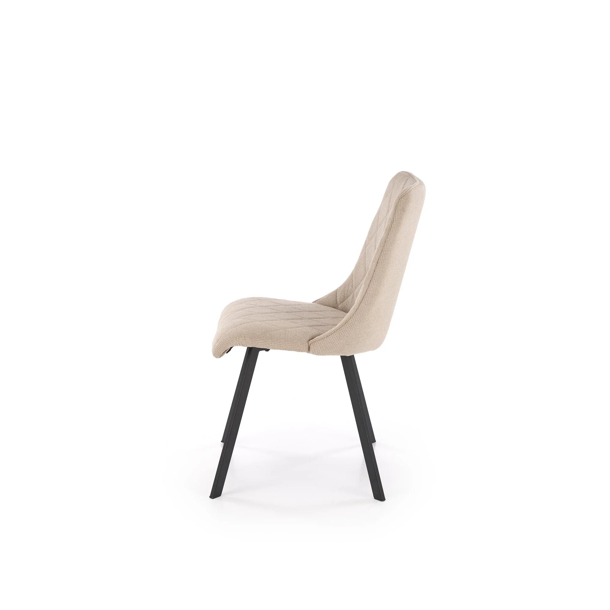 Scaun K561, bej/negru, stofa clasica/metal, 44x58x85 cm