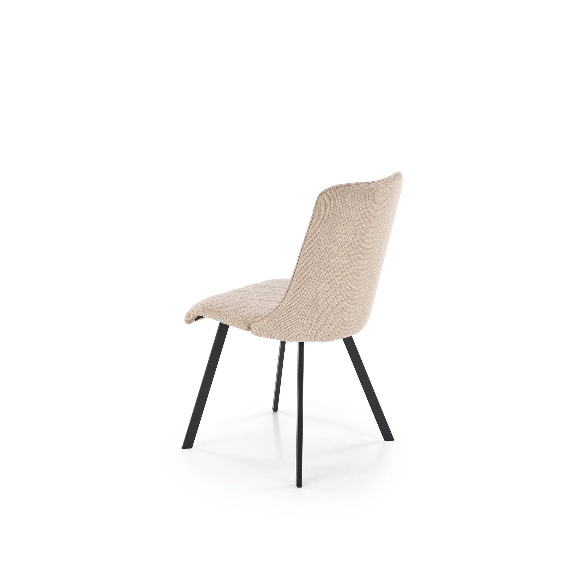 Scaun K561, bej/negru, stofa clasica/metal, 44x58x85 cm