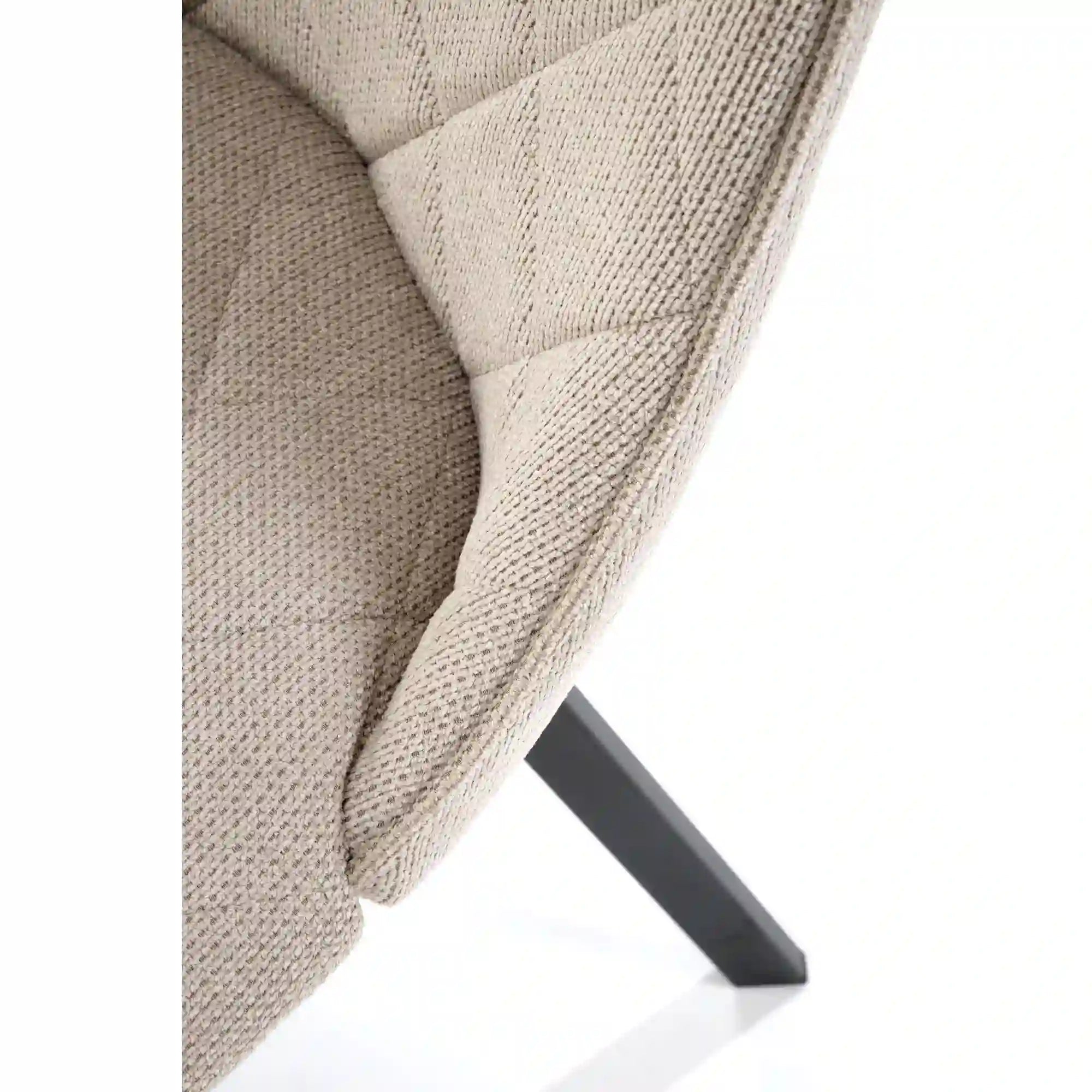 Scaun K561, bej/negru, stofa clasica/metal, 44x58x85 cm