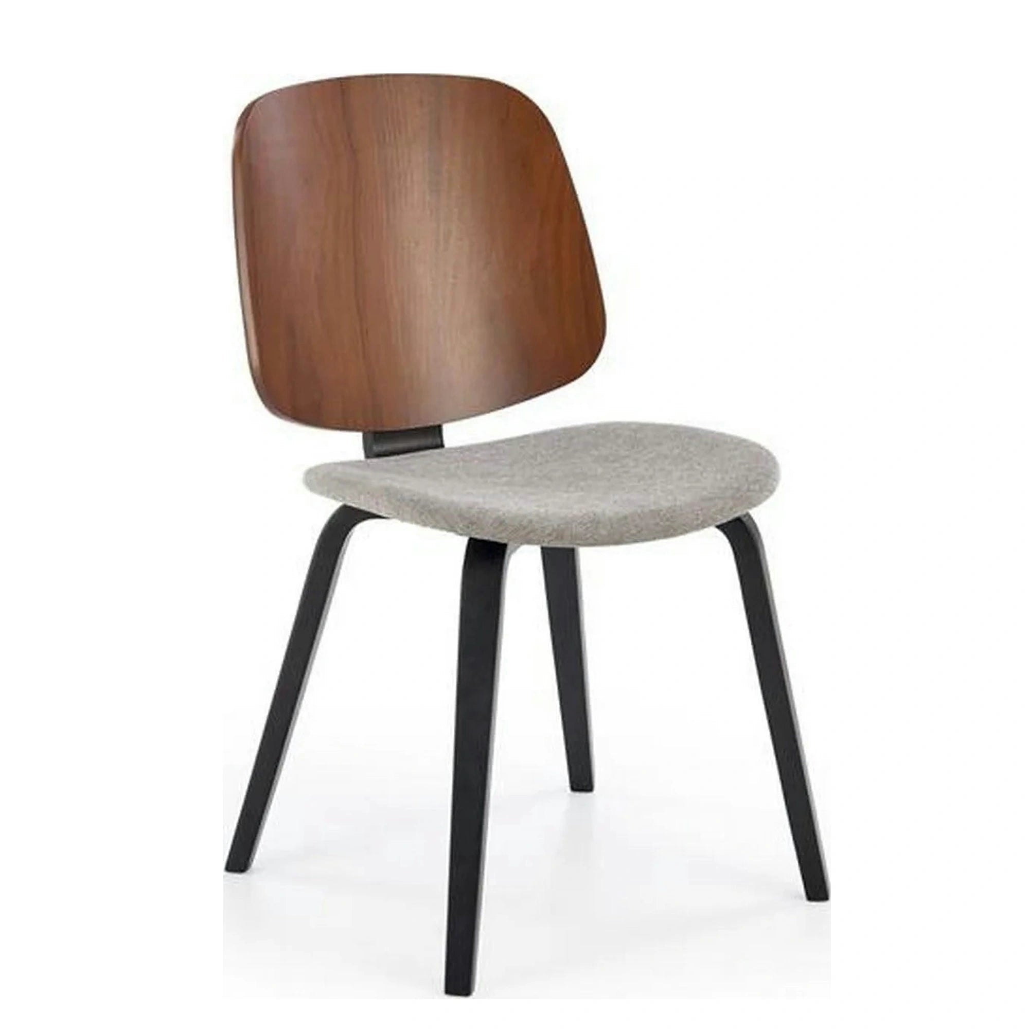 Scaun K563, nuc/gri/negru, lemn/placaj/stofa, 45x54x81 cm