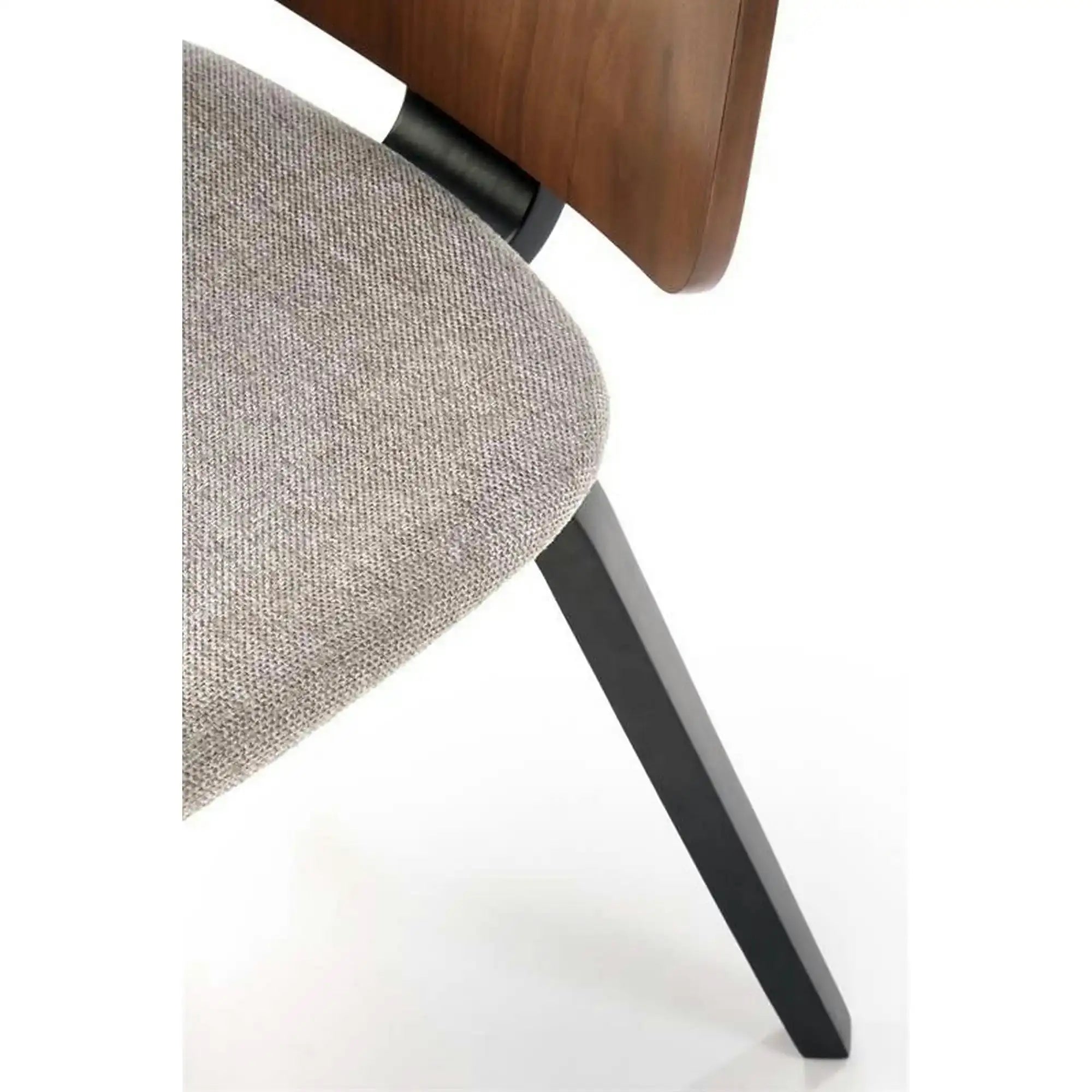 Scaun K563, nuc/gri/negru, lemn/placaj/stofa, 45x54x81 cm