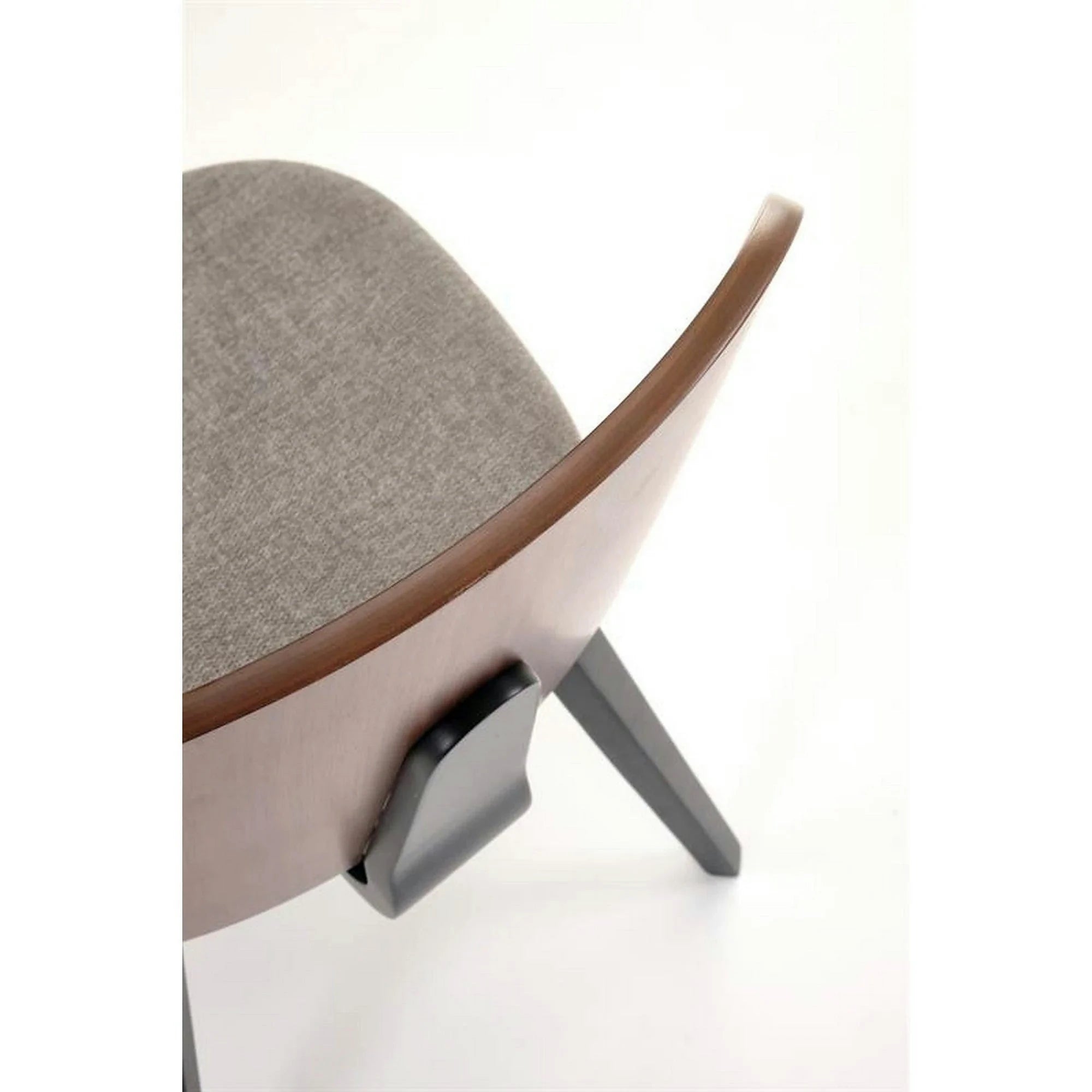Scaun K563, nuc/gri/negru, lemn/placaj/stofa, 45x54x81 cm