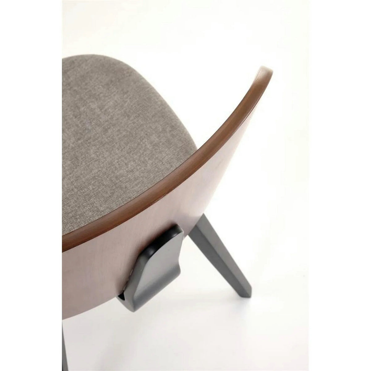 Scaun K563, nuc/gri/negru, lemn/placaj/stofa, 45x54x81 cm