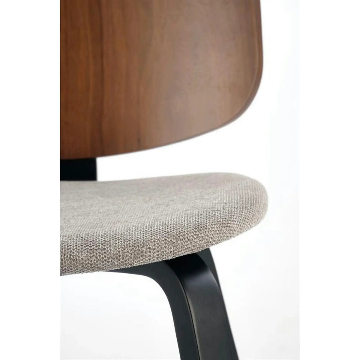 Scaun K563, nuc/gri/negru, lemn/placaj/stofa, 45x54x81 cm