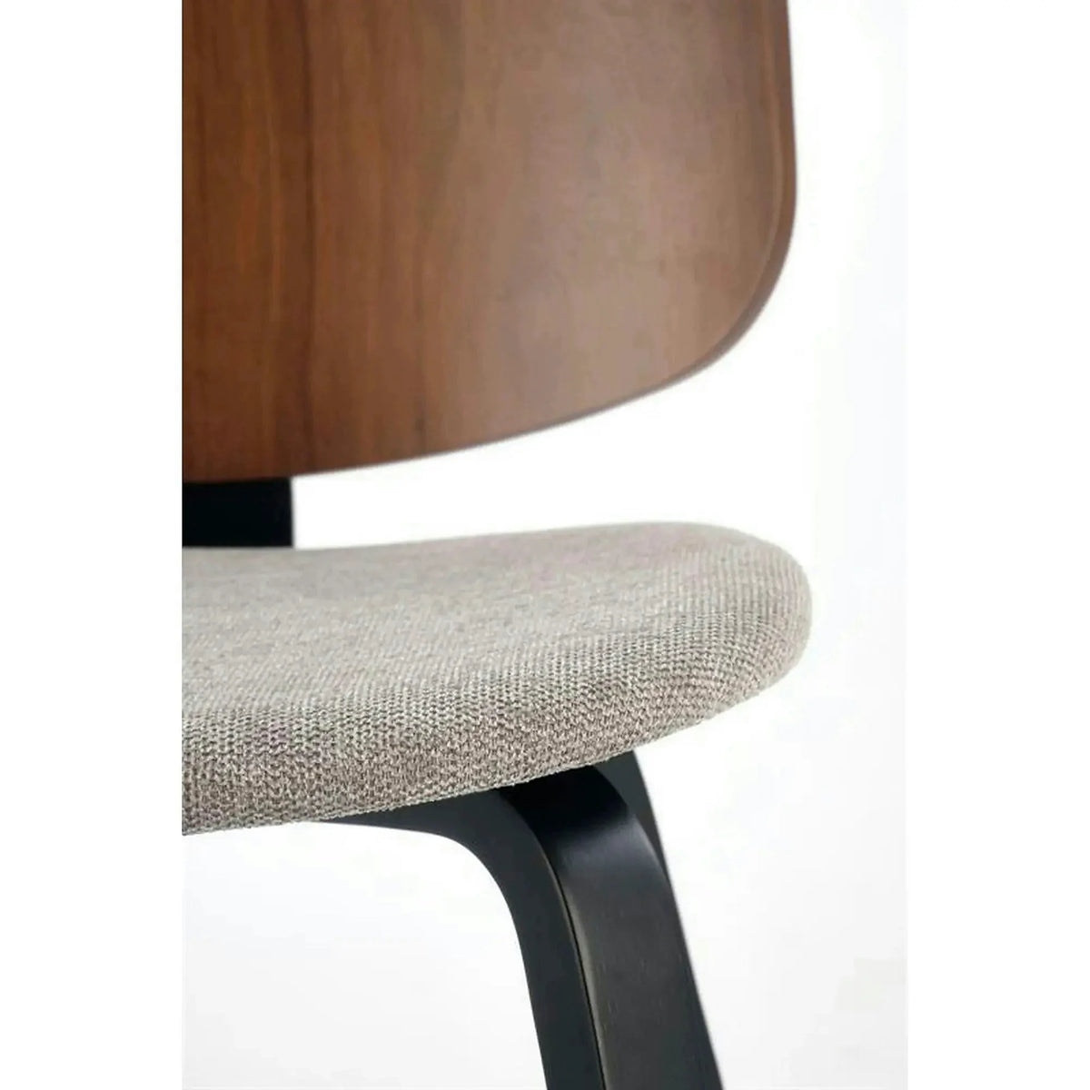 Scaun K563, nuc/gri/negru, lemn/placaj/stofa, 45x54x81 cm