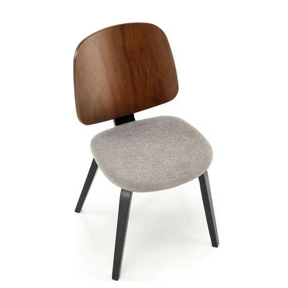 Scaun K563, nuc/gri/negru, lemn/placaj/stofa, 45x54x81 cm