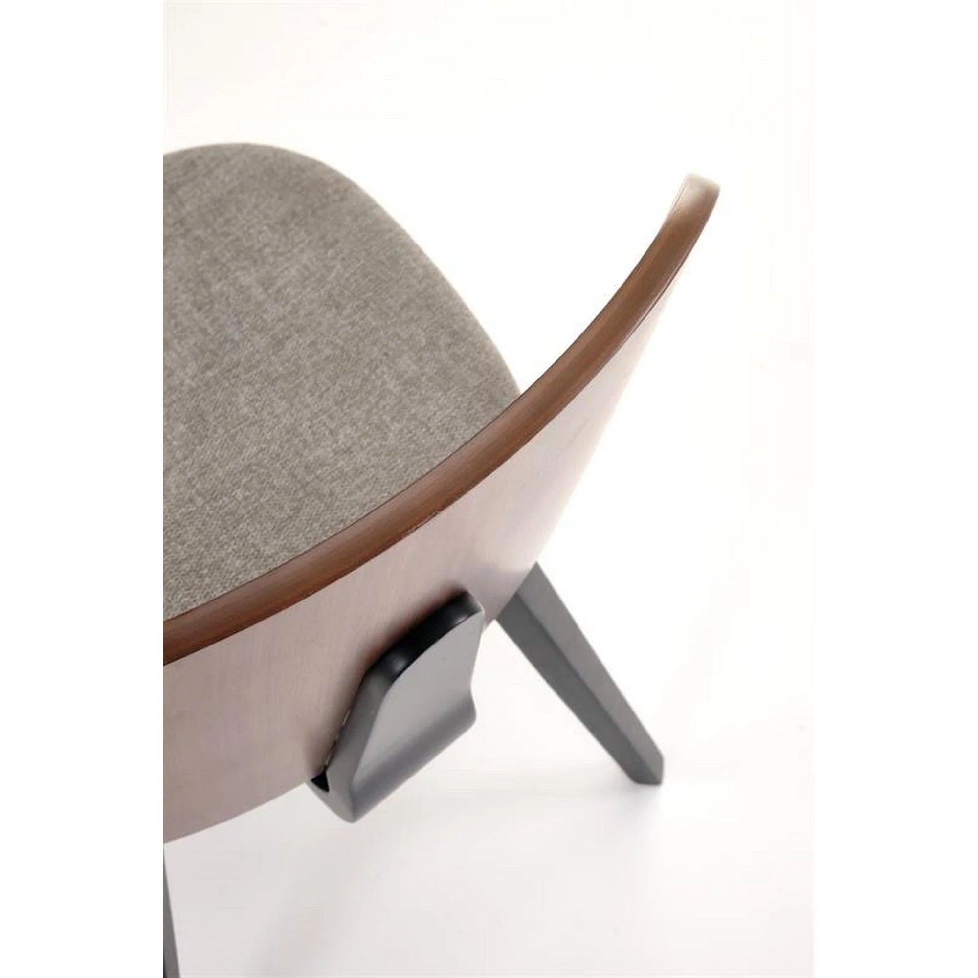 Scaun K563, nuc/gri/negru, lemn/placaj/stofa, 45x54x81 cm