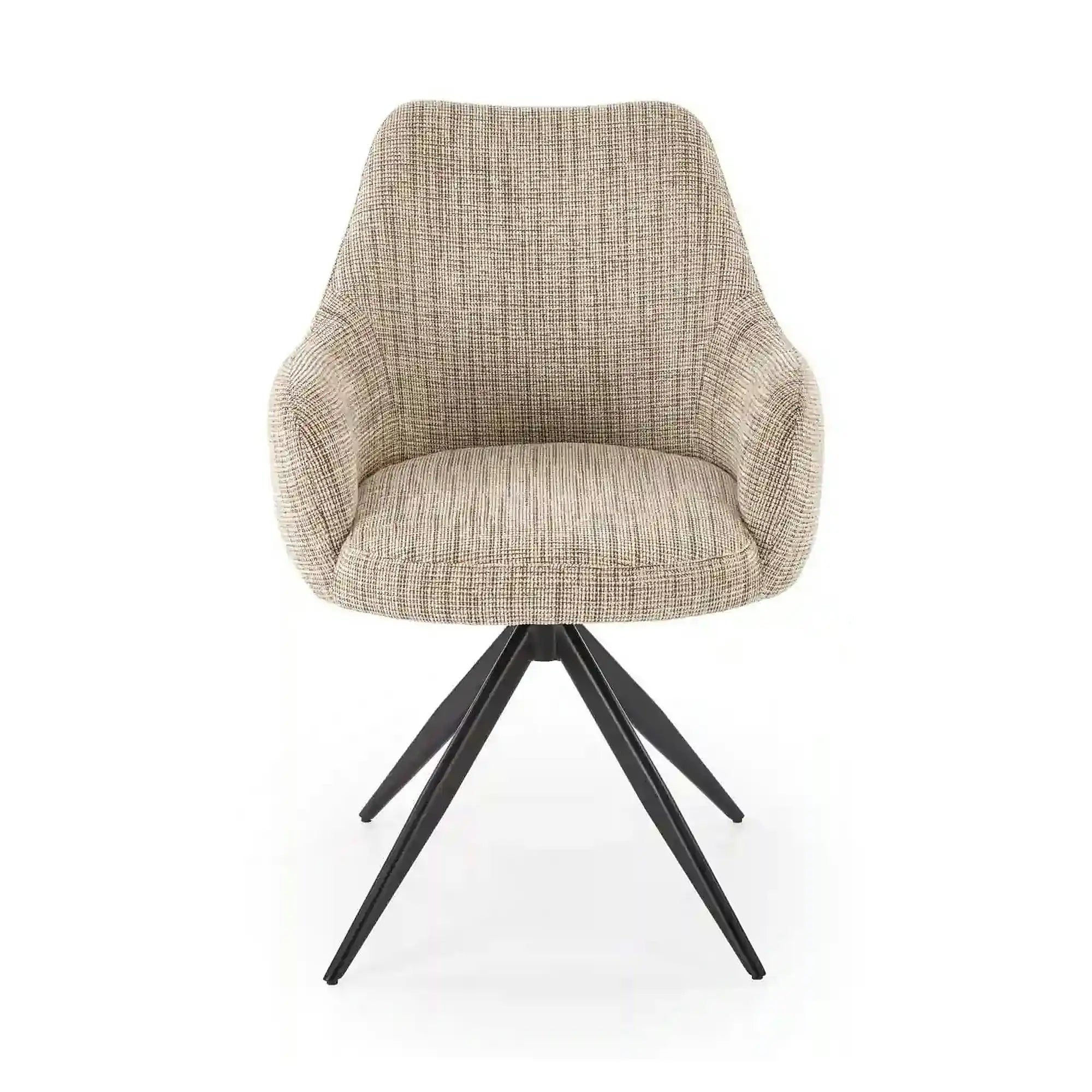 Scaun K564, bej/negru, stofa clasica/otel, 60x63x87 cm