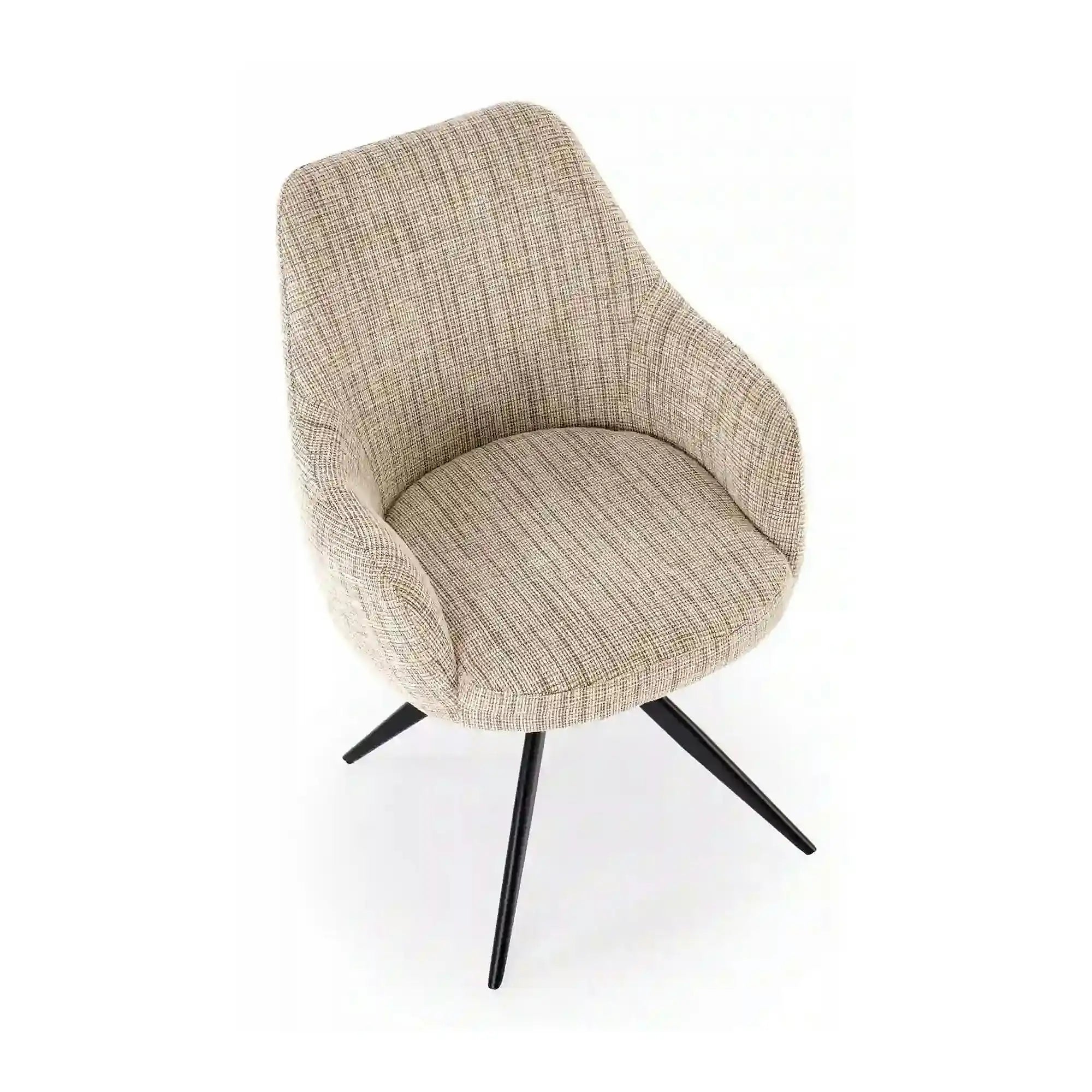 Scaun K564, bej/negru, stofa clasica/otel, 60x63x87 cm