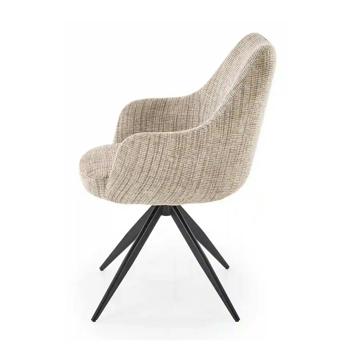 Scaun K564, bej/negru, stofa clasica/otel, 60x63x87 cm