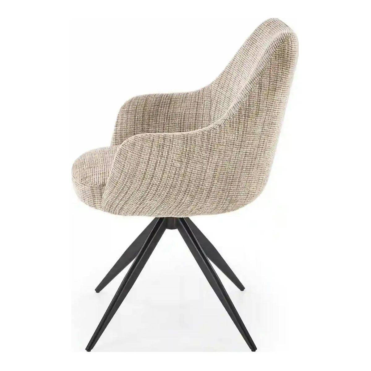 Scaun K564, bej/negru, stofa clasica/otel, 60x63x87 cm