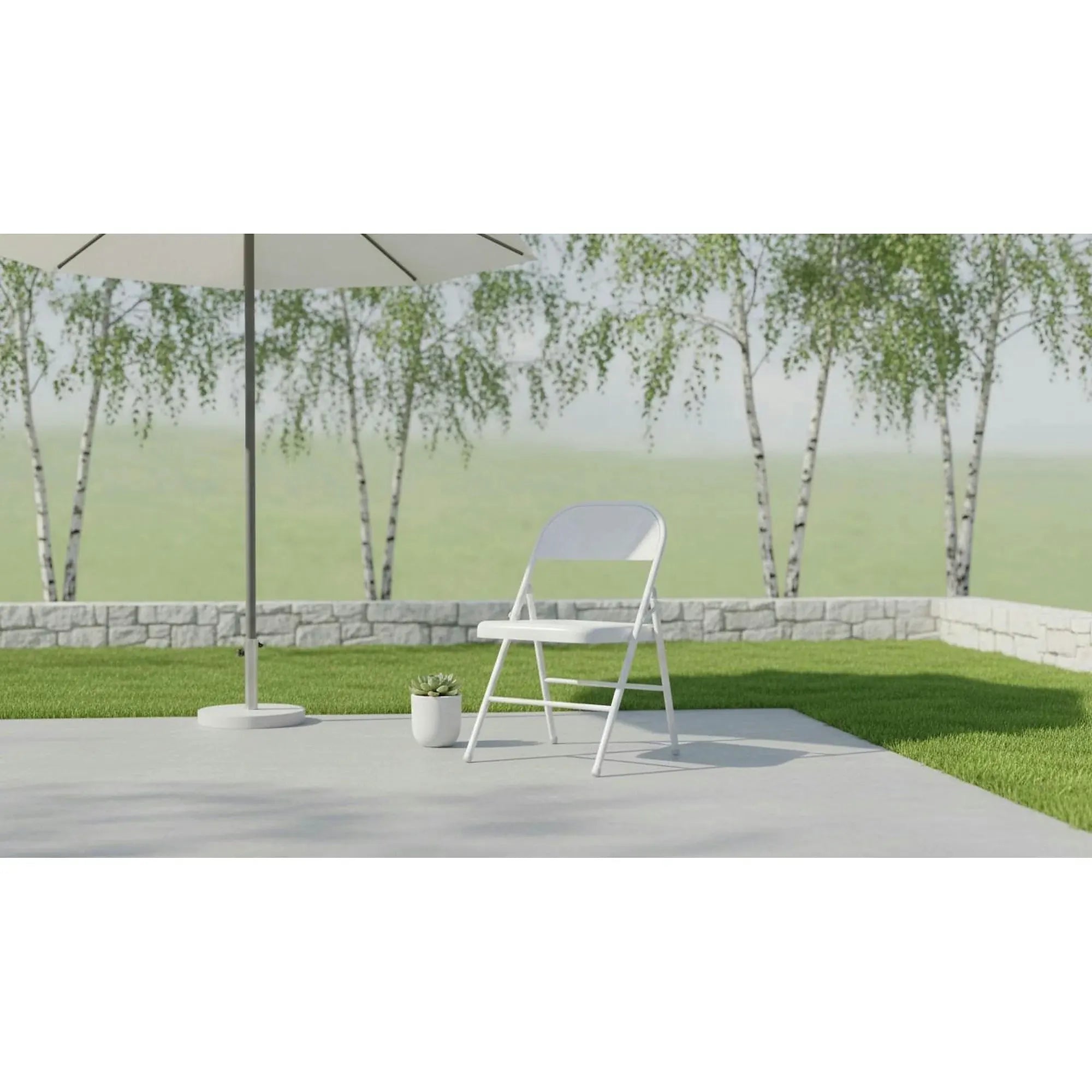 Scaun K565, alb, metal, 46x47x75 cm