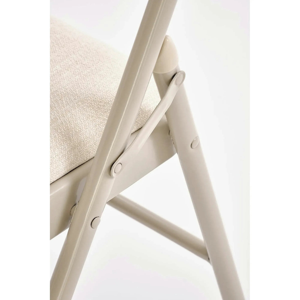 Scaun K566, bej, stofa clasica/otel, 46x53x86 cm