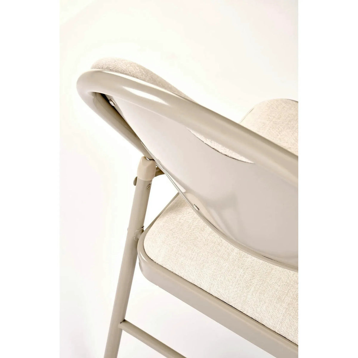 Scaun K566, bej, stofa clasica/otel, 46x53x86 cm