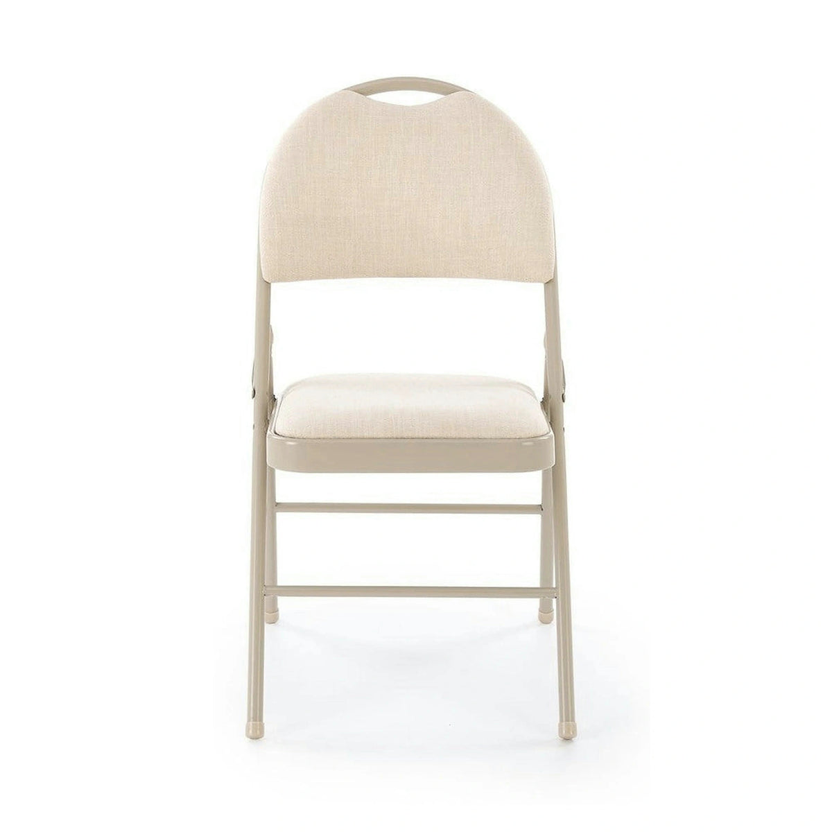 Scaun K566, bej, stofa clasica/otel, 46x53x86 cm