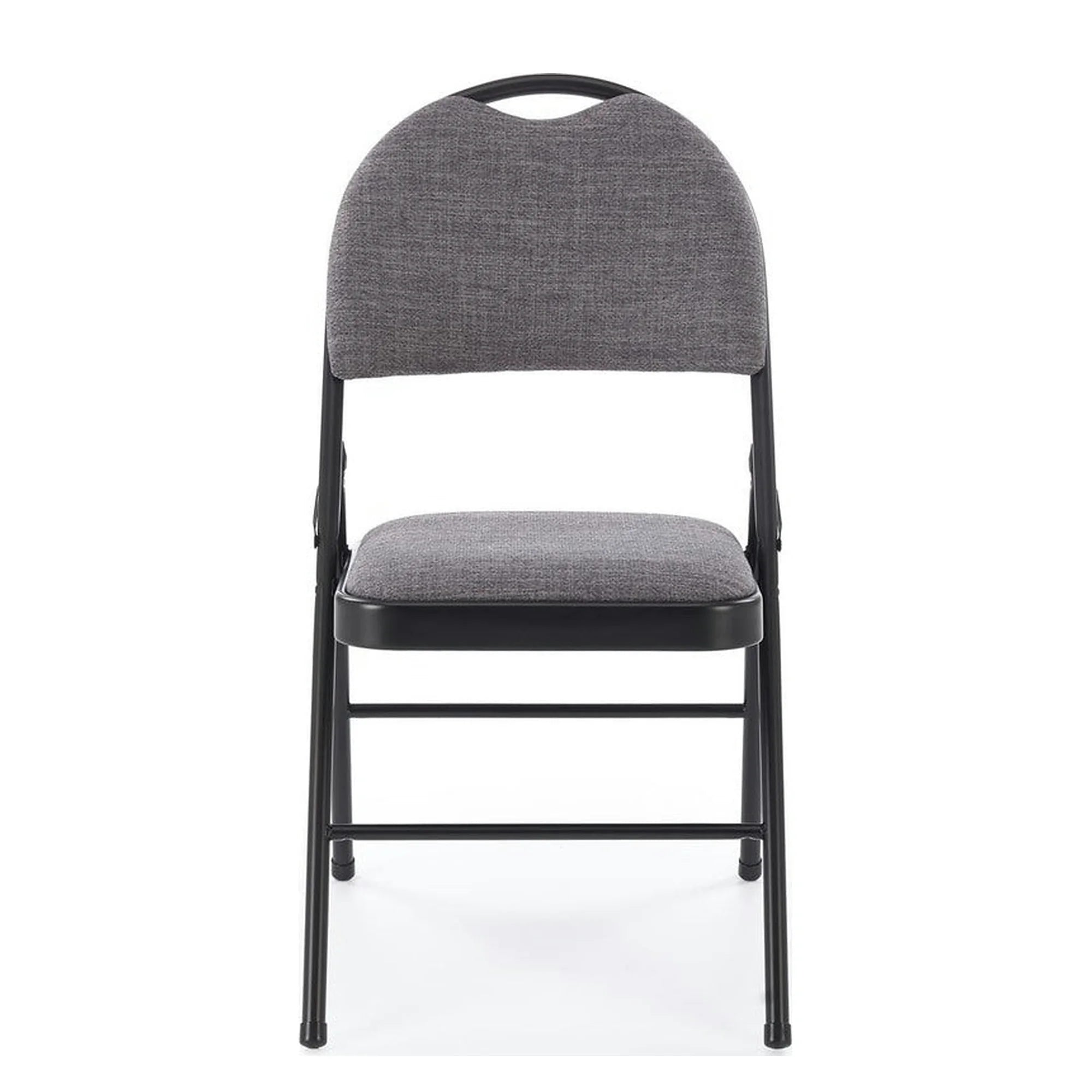 Scaun K566, gri/negru, stofa clasica/otel, 46x53x86 cm