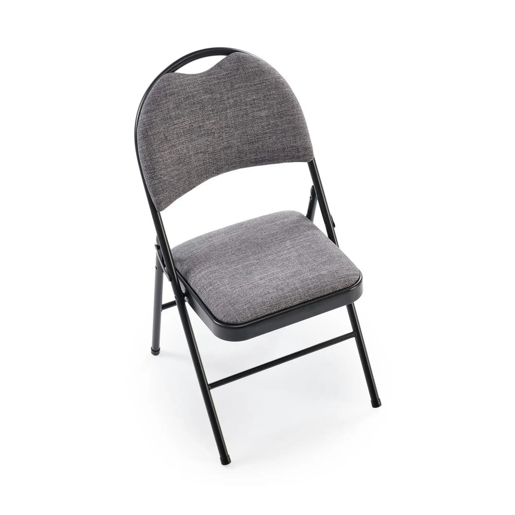 Scaun K566, gri/negru, stofa clasica/otel, 46x53x86 cm