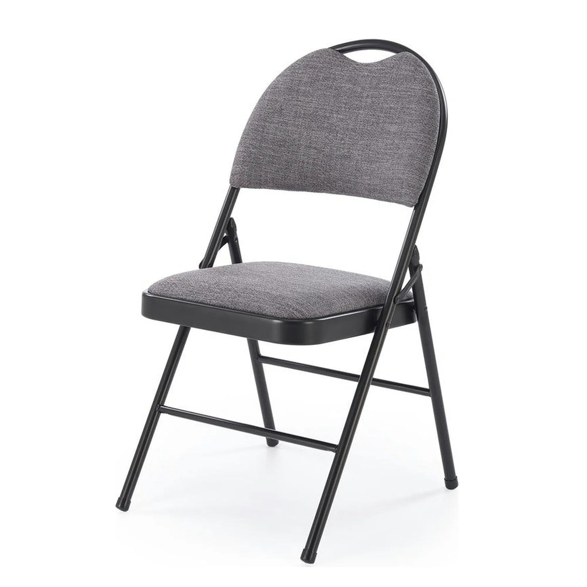 Scaun K566, gri/negru, stofa clasica/otel, 46x53x86 cm