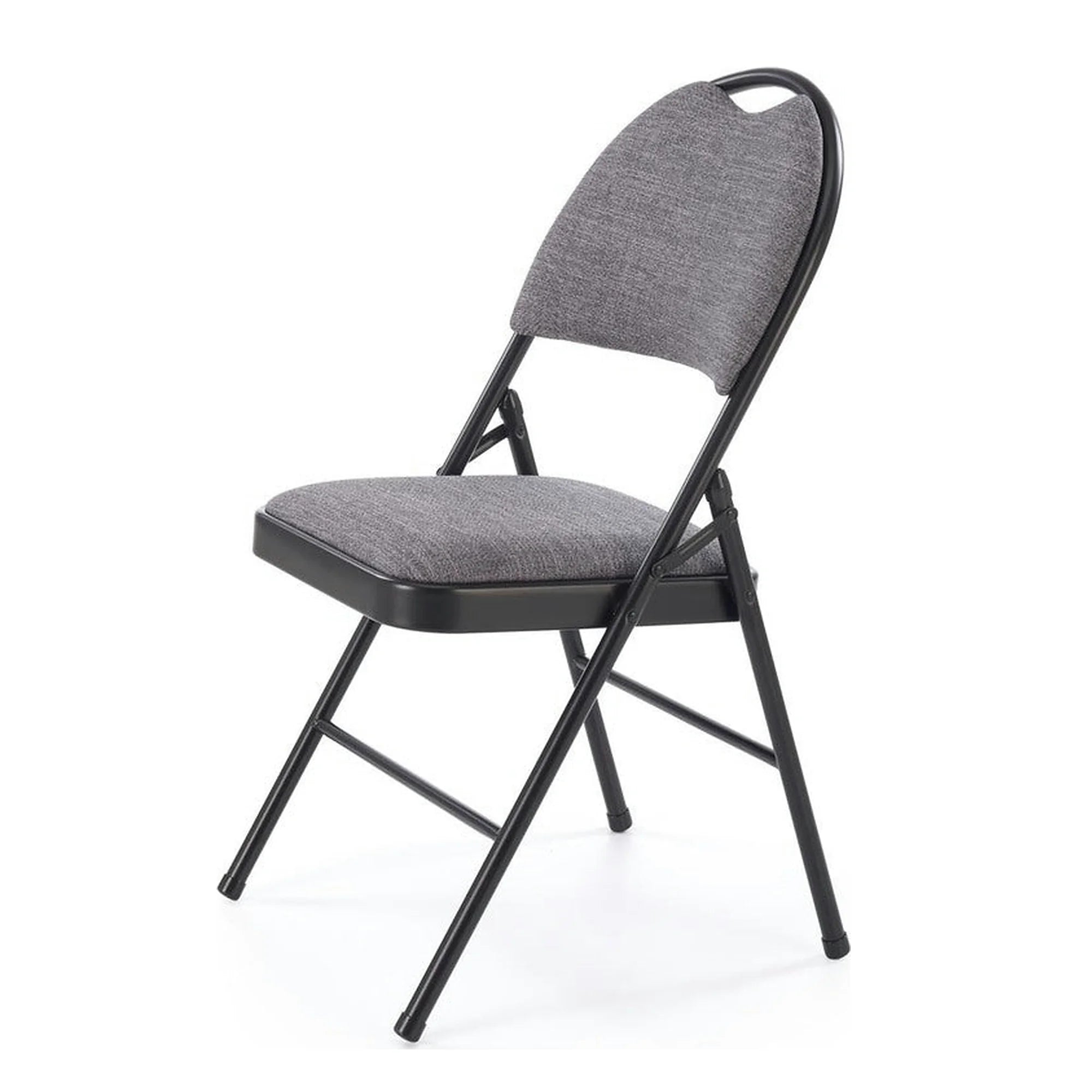 Scaun K566, gri/negru, stofa clasica/otel, 46x53x86 cm