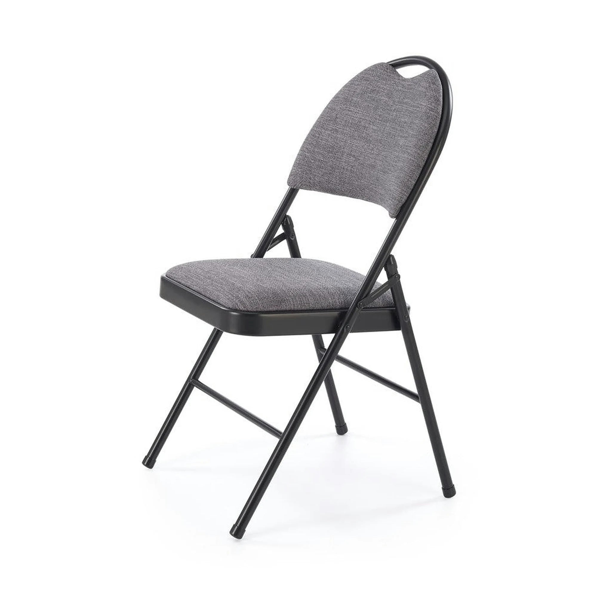 Scaun K566, gri/negru, stofa clasica/otel, 46x53x86 cm