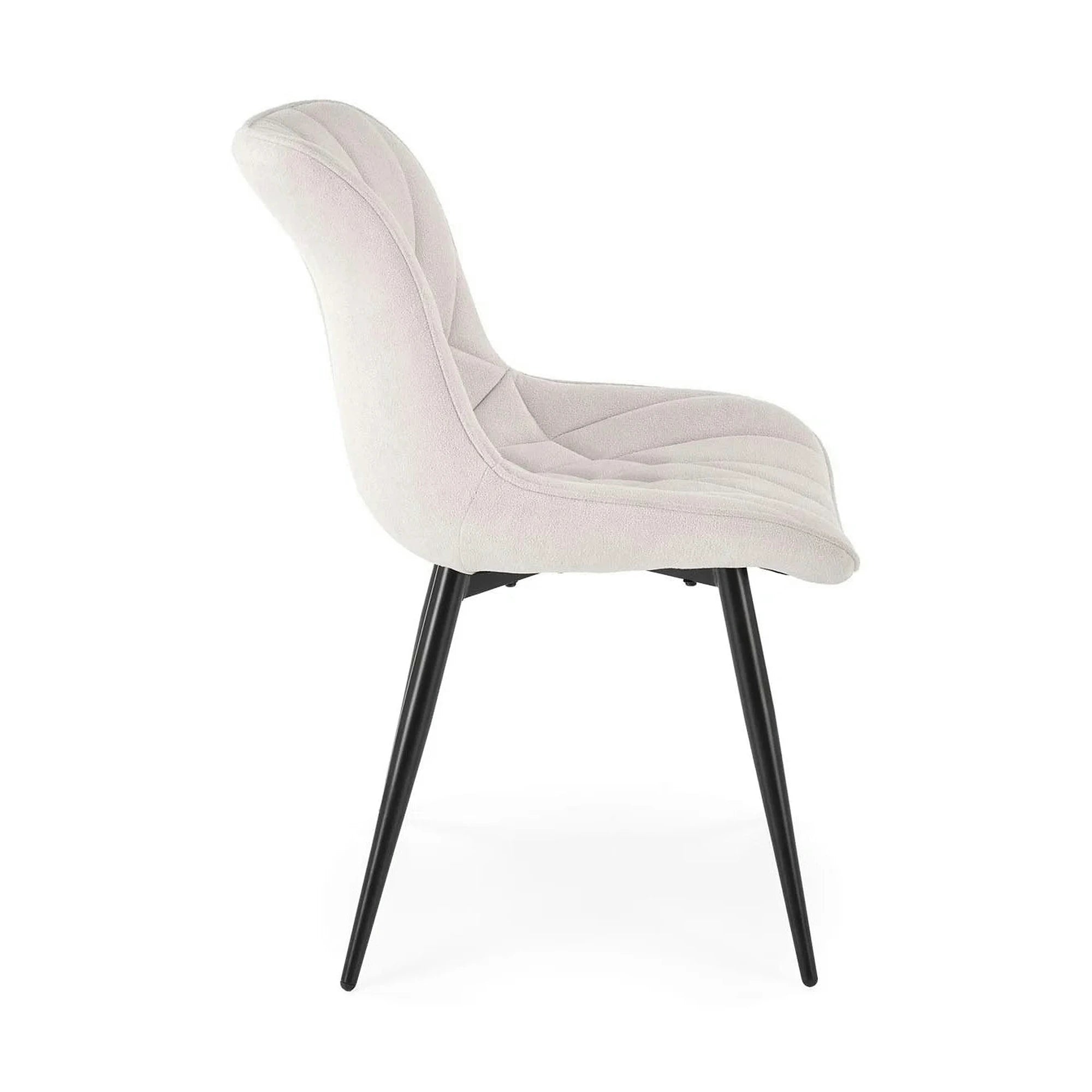 Scaun K567, bej - Havana 2, stofa catifelata/otel, 47x63x85 cm