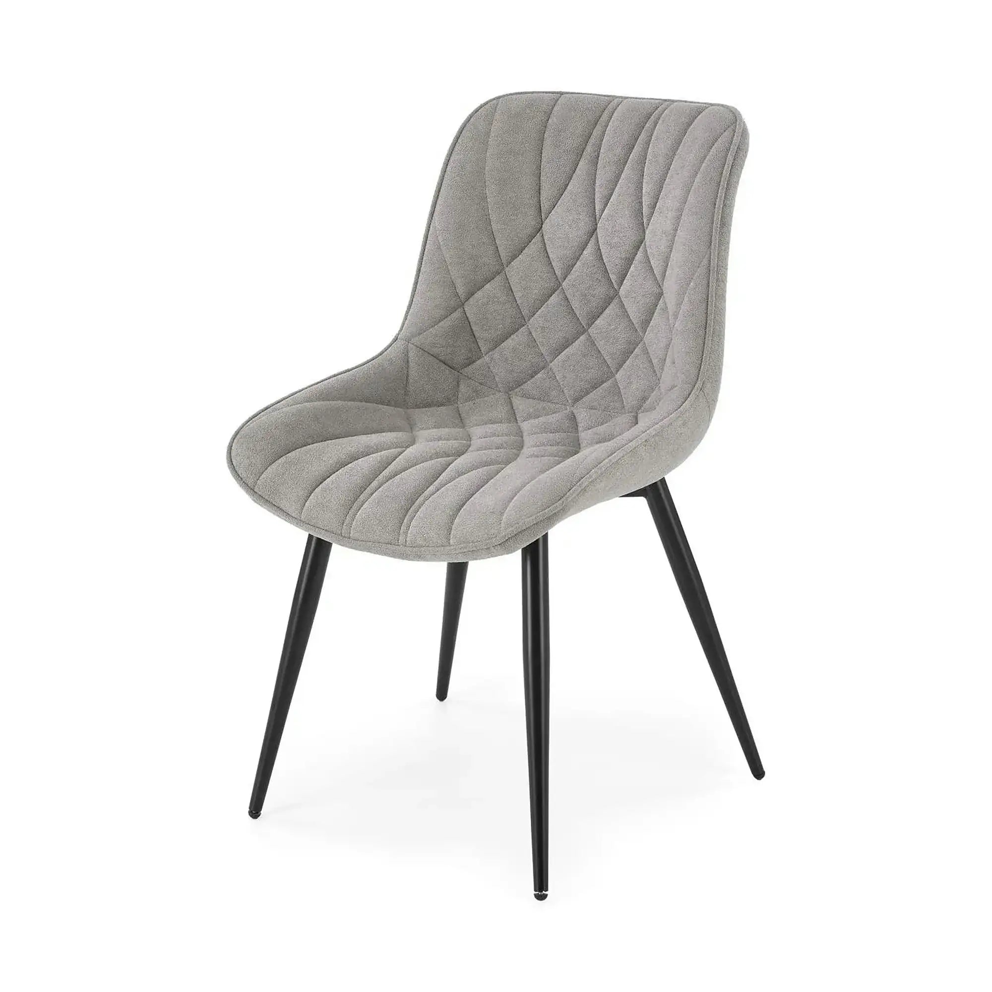 Scaun K567, gri - Havana 15, stofa catifelata/otel, 47x63x85 cm