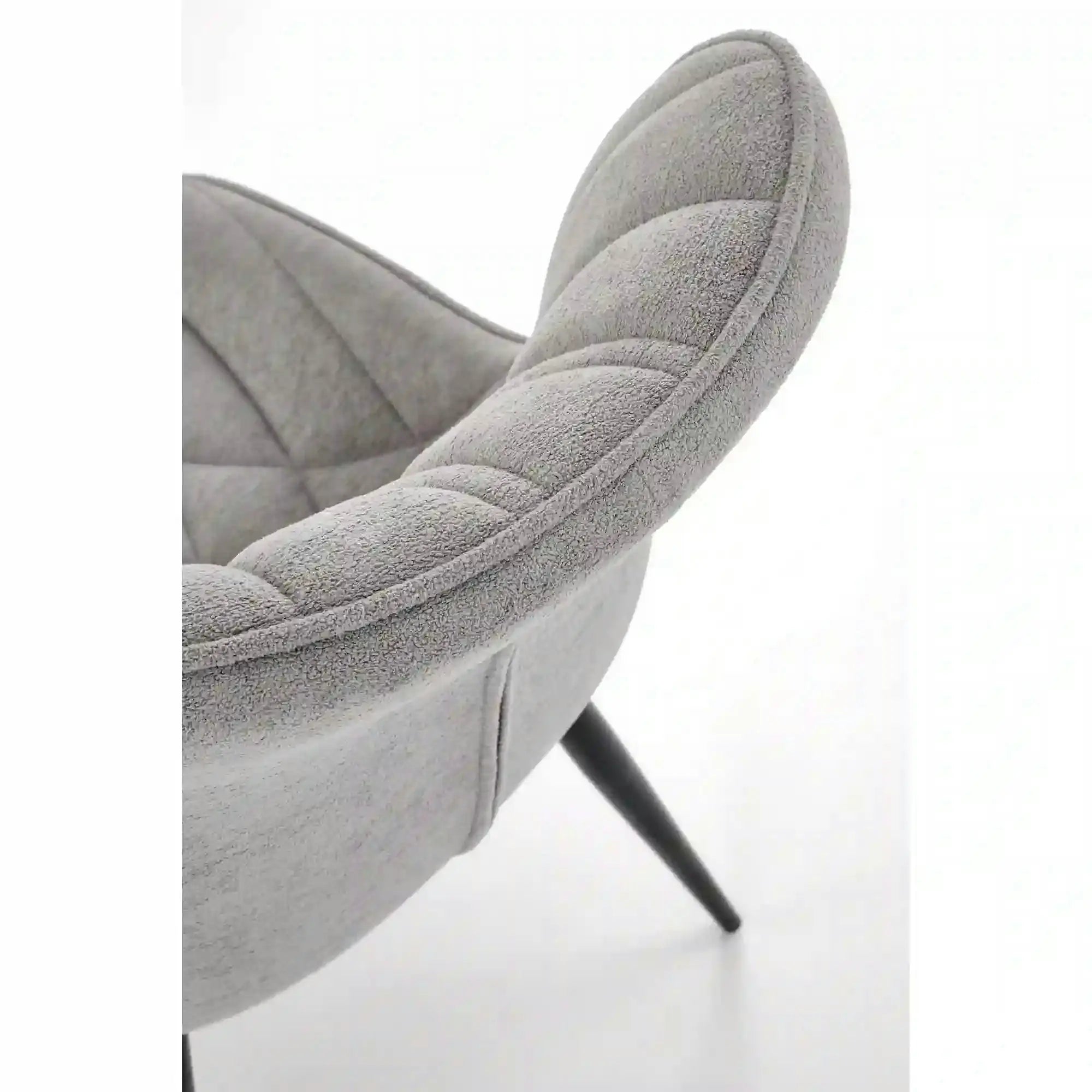 Scaun K567, gri - Havana 15, stofa catifelata/otel, 47x63x85 cm