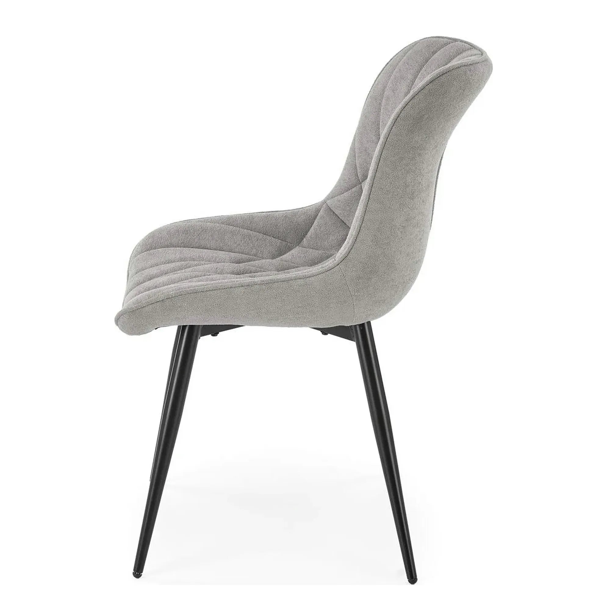 Scaun K567, gri - Havana 15, stofa catifelata/otel, 47x63x85 cm