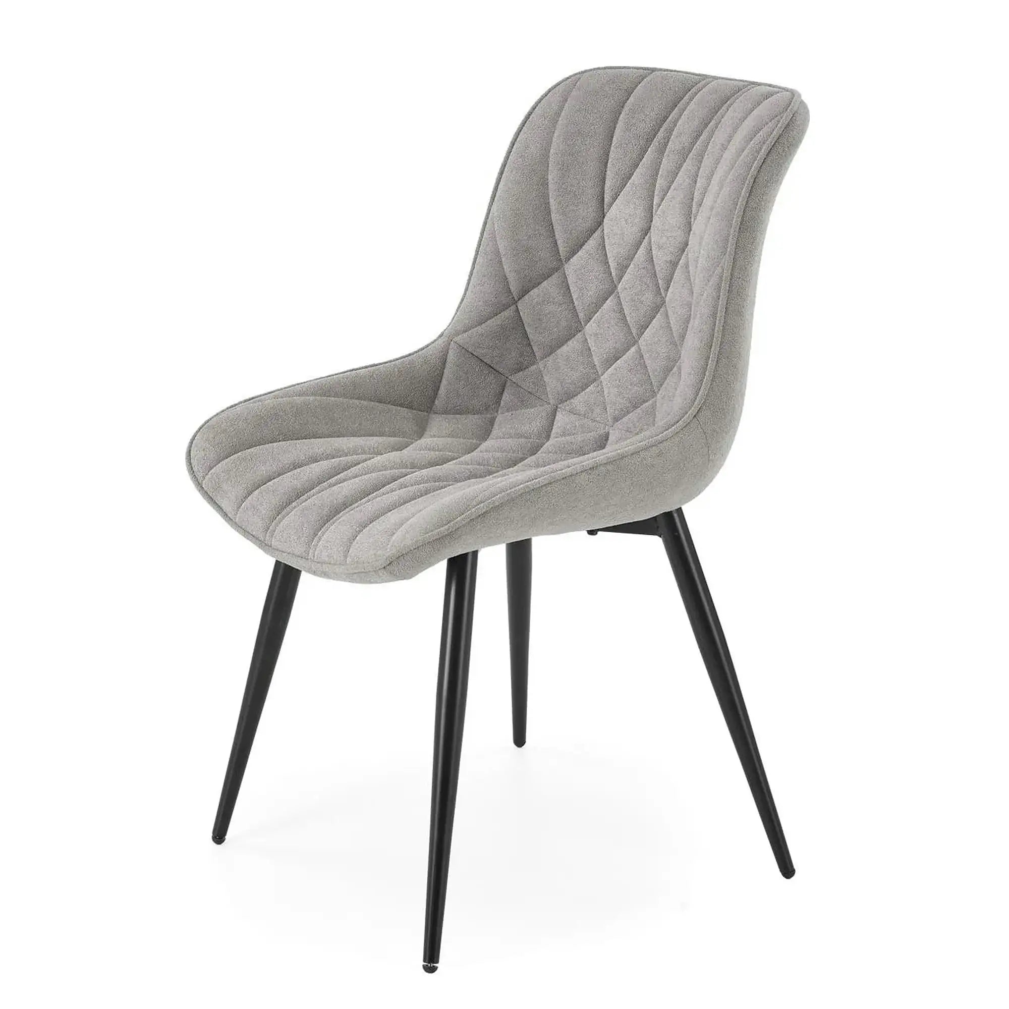 Scaun K567, gri - Havana 15, stofa catifelata/otel, 47x63x85 cm