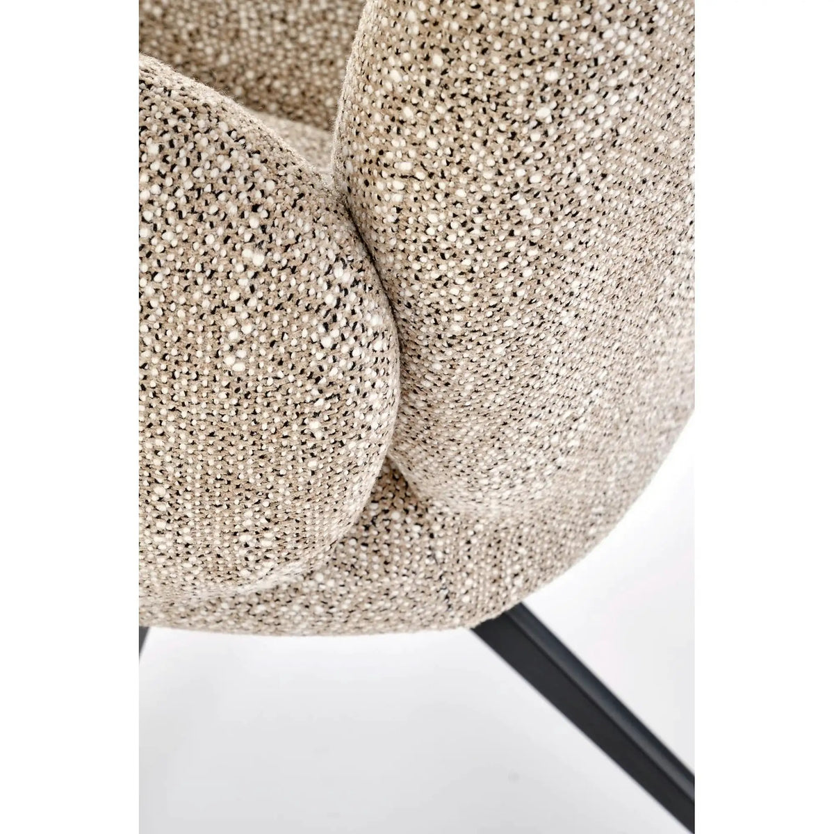 Scaun K568, bej inchis/negru, stofa clasica/otel, 65x64x82 cm
