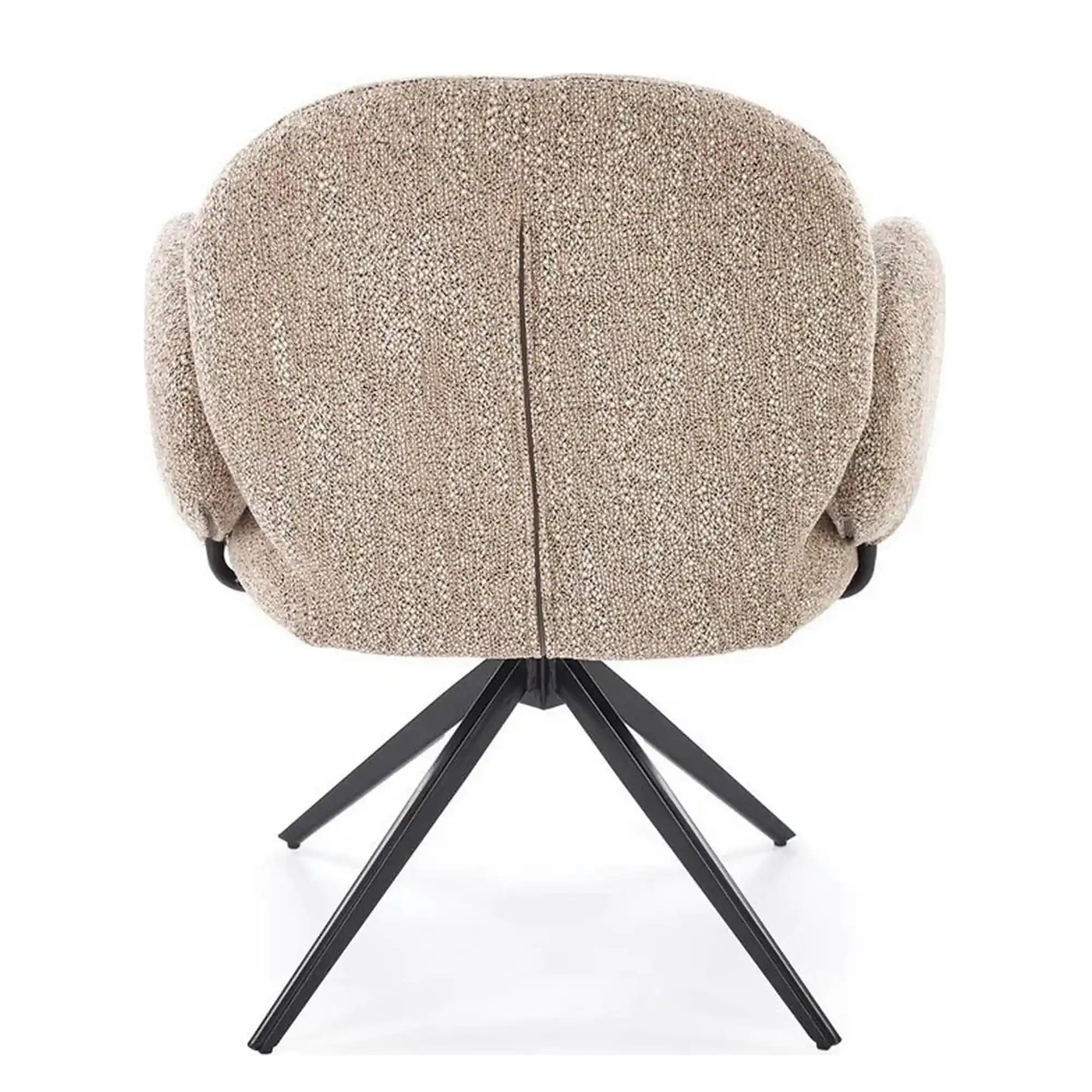 Scaun K568, bej inchis/negru, stofa clasica/otel, 65x64x82 cm