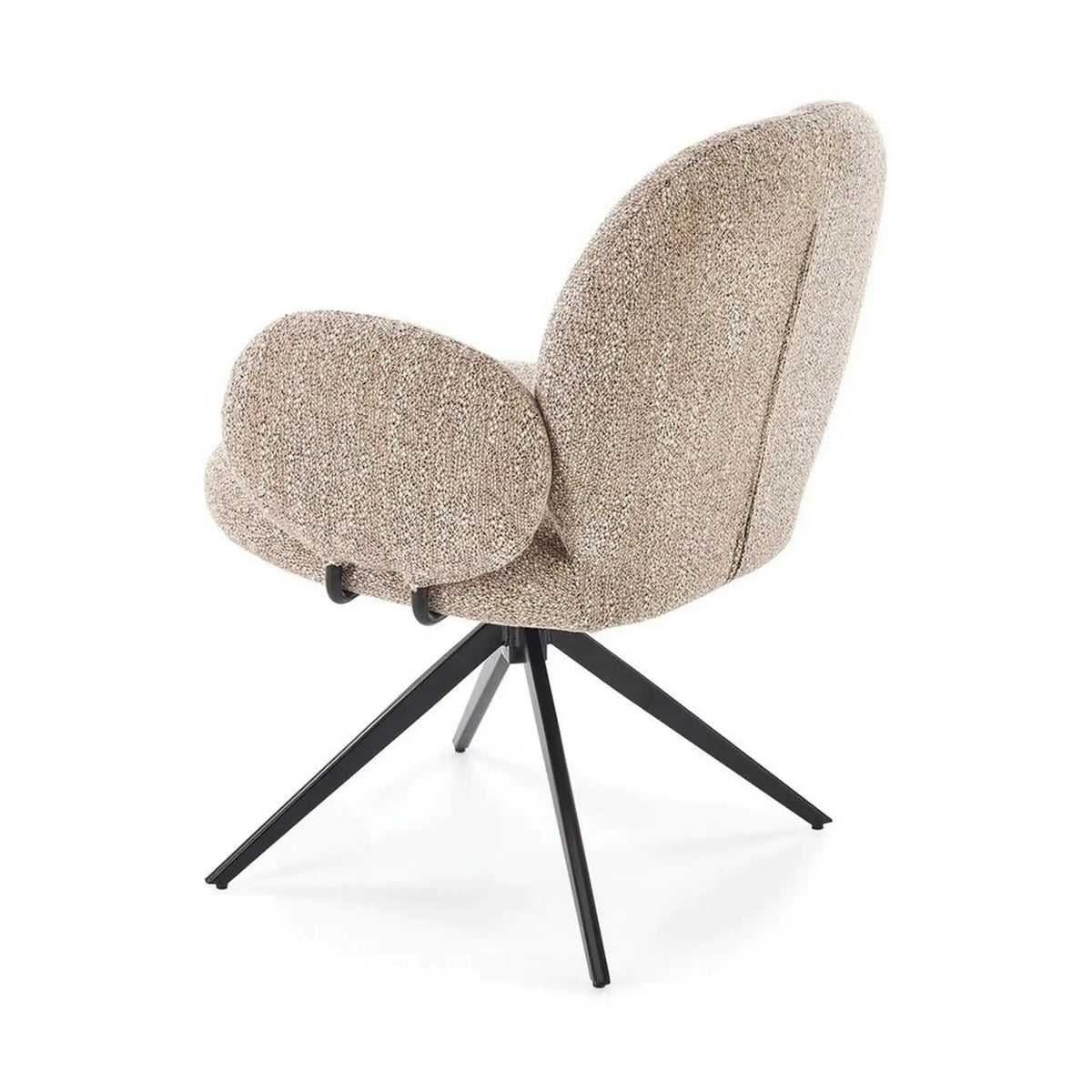 Scaun K568, bej inchis/negru, stofa clasica/otel, 65x64x82 cm