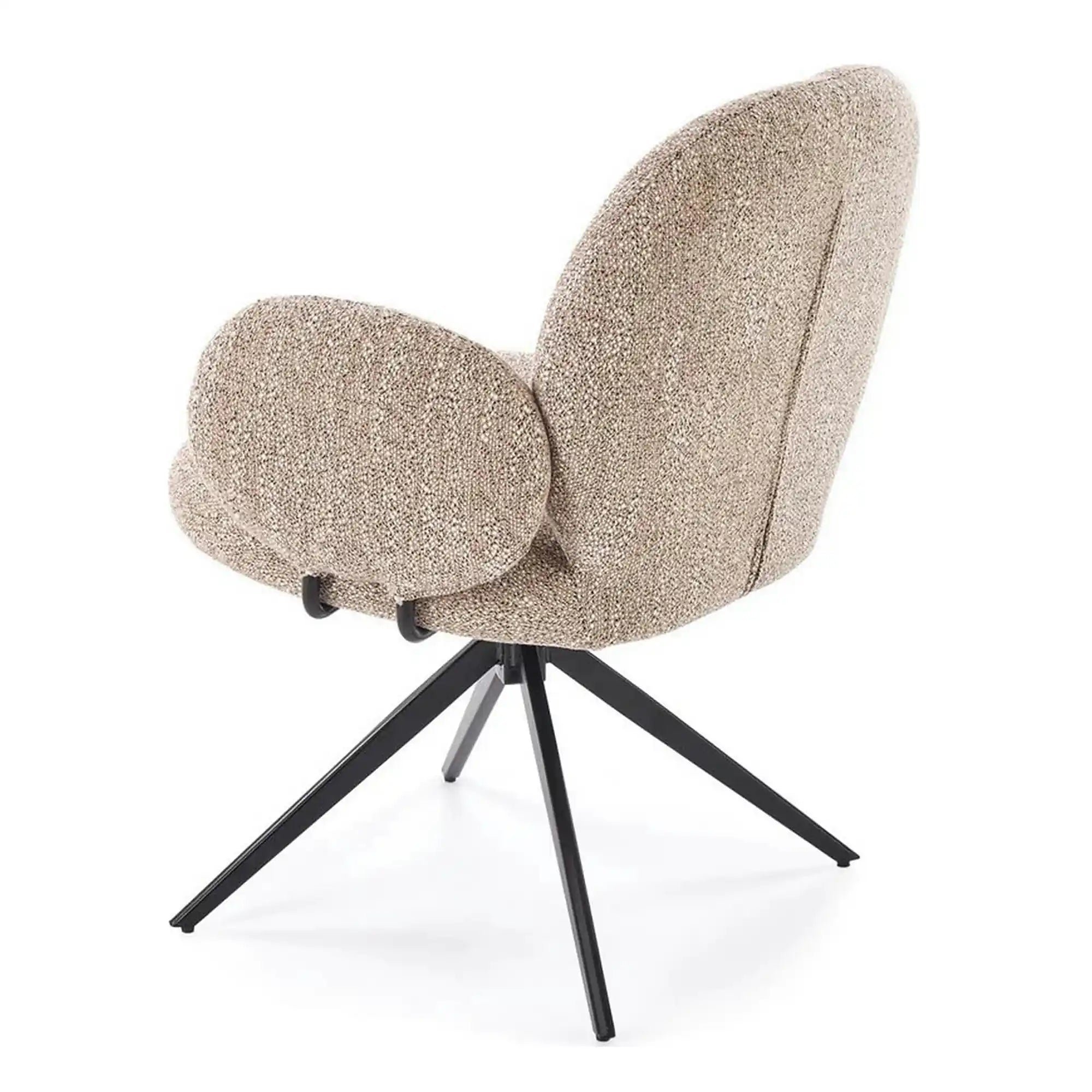 Scaun K568, bej inchis/negru, stofa clasica/otel, 65x64x82 cm