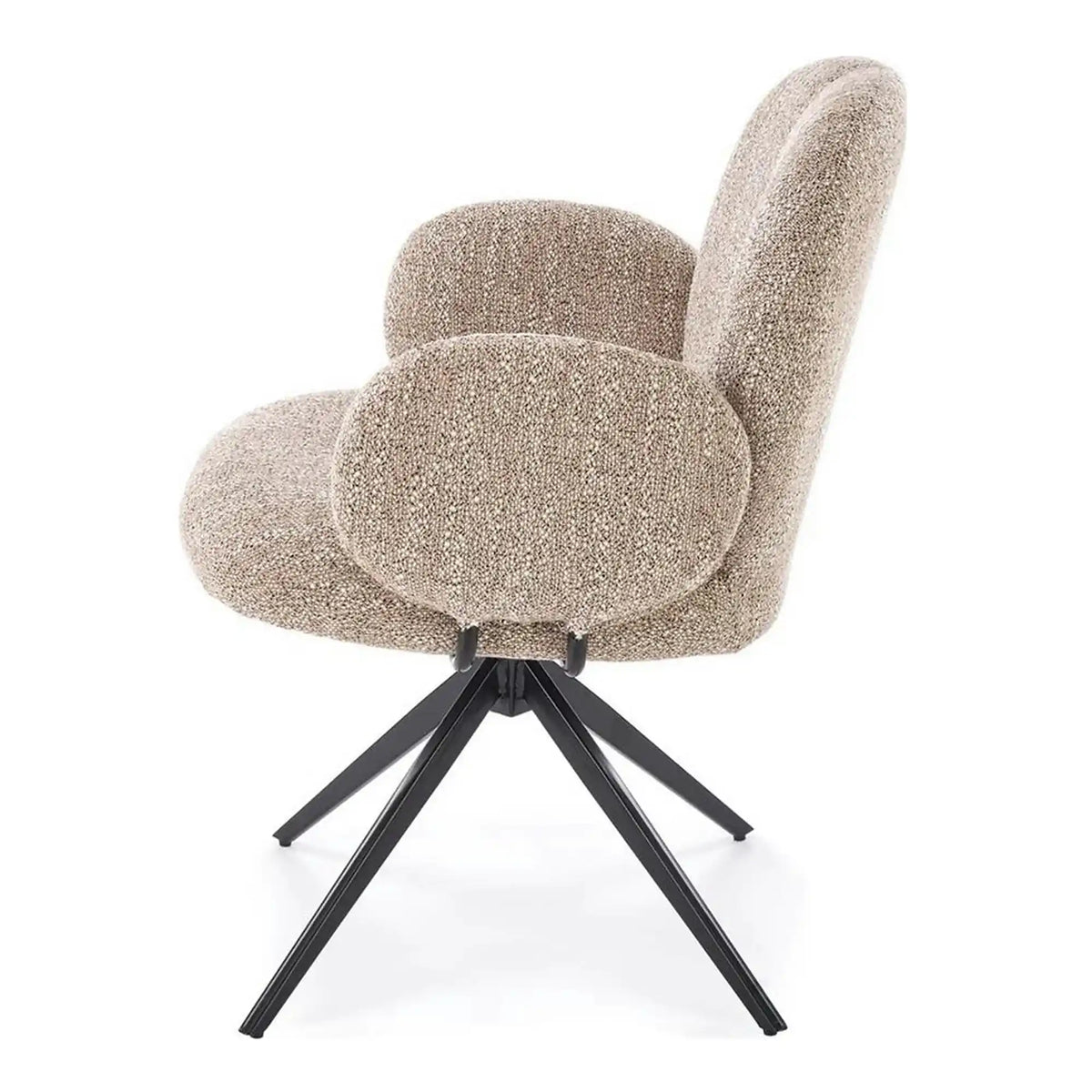 Scaun K568, bej inchis/negru, stofa clasica/otel, 65x64x82 cm
