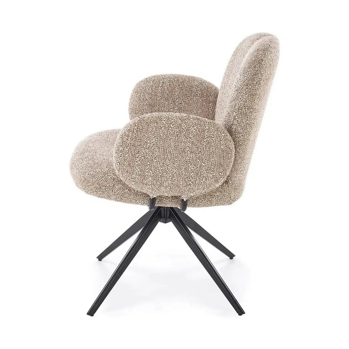 Scaun K568, bej inchis/negru, stofa clasica/otel, 65x64x82 cm