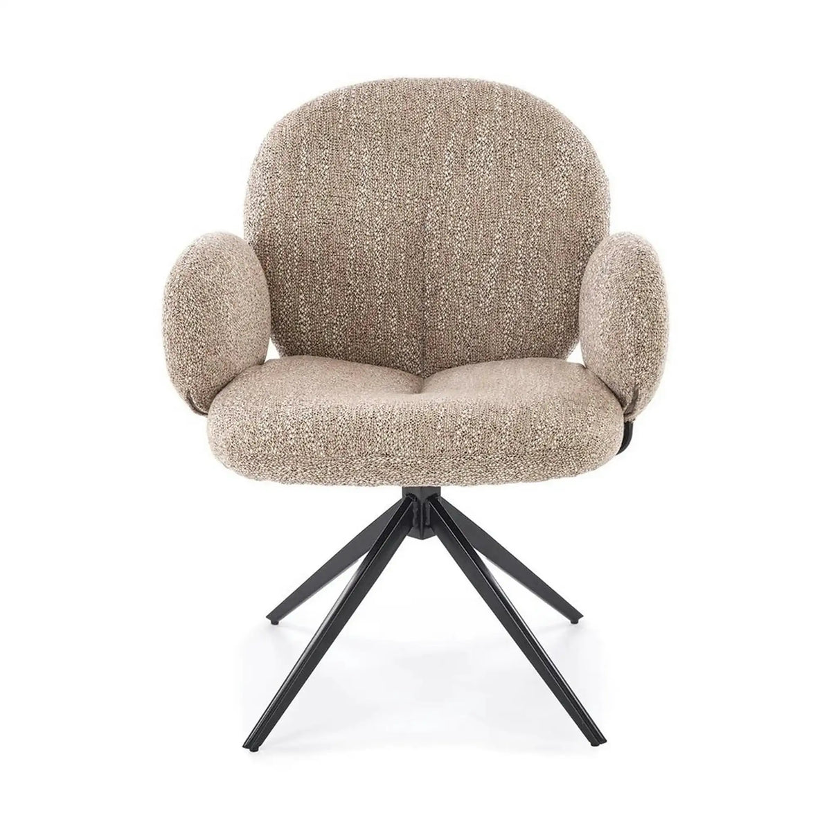 Scaun K568, bej inchis/negru, stofa clasica/otel, 65x64x82 cm