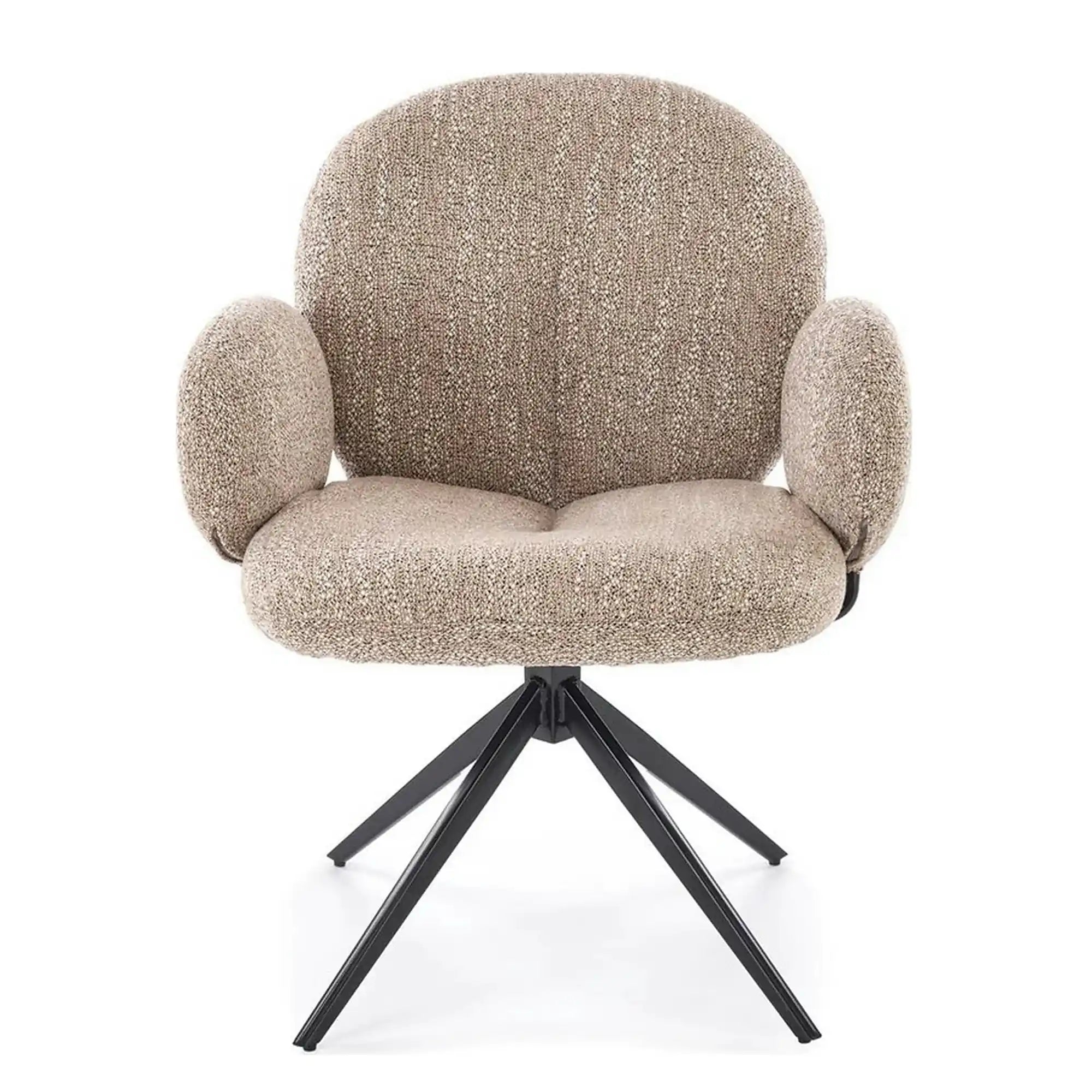 Scaun K568, bej inchis/negru, stofa clasica/otel, 65x64x82 cm