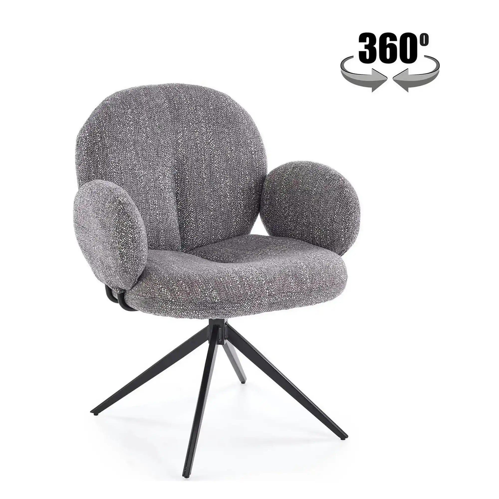 Scaun K568, gri/negru, stofa clasica/otel, 65x64x82 cm