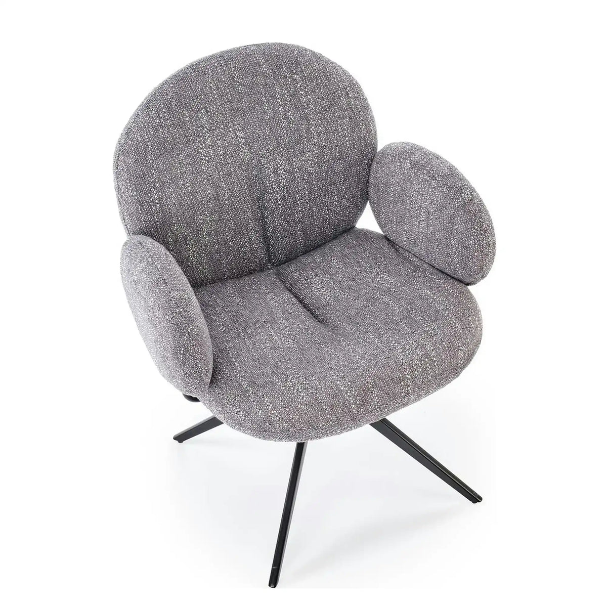 Scaun K568, gri/negru, stofa clasica/otel, 65x64x82 cm