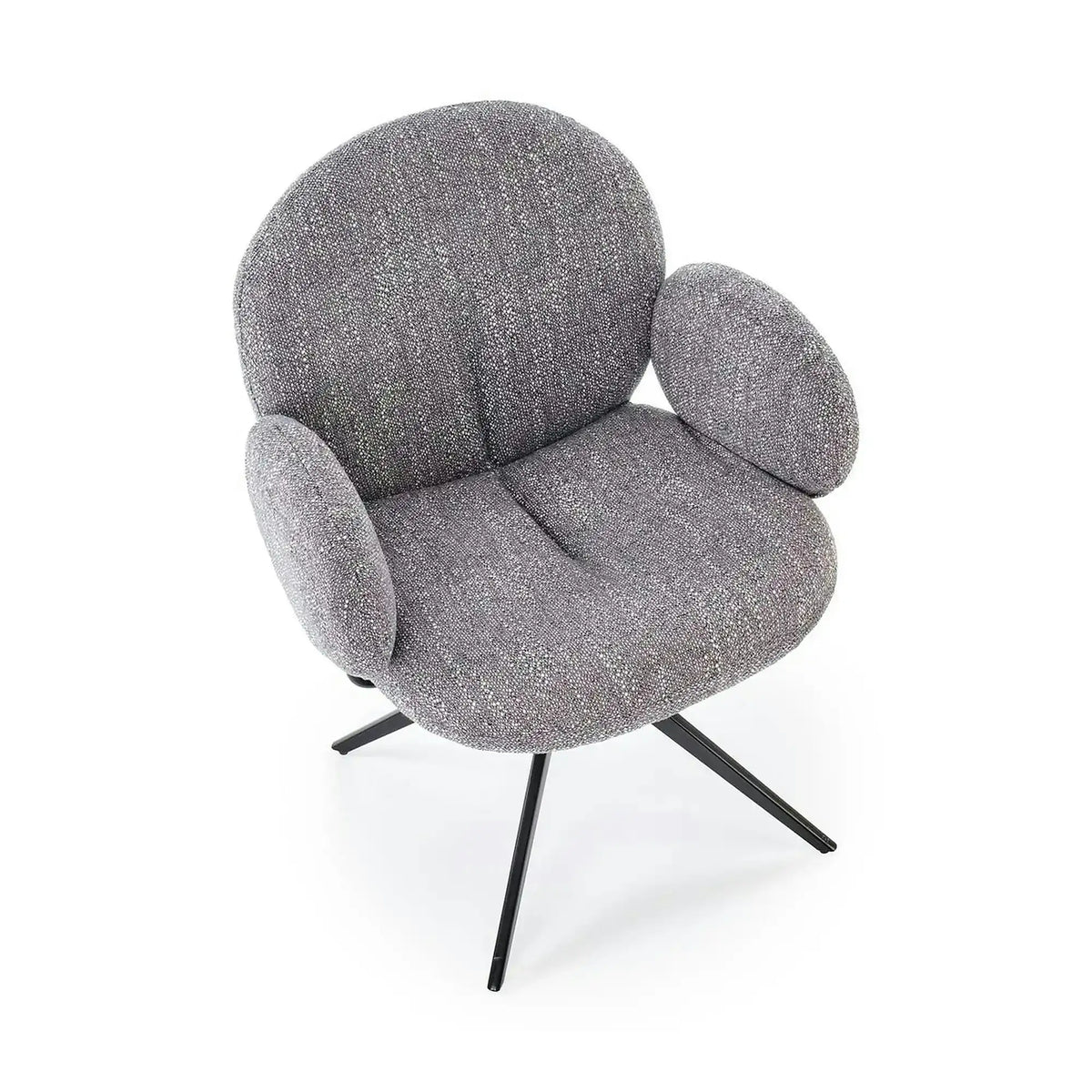 Scaun K568, gri/negru, stofa clasica/otel, 65x64x82 cm