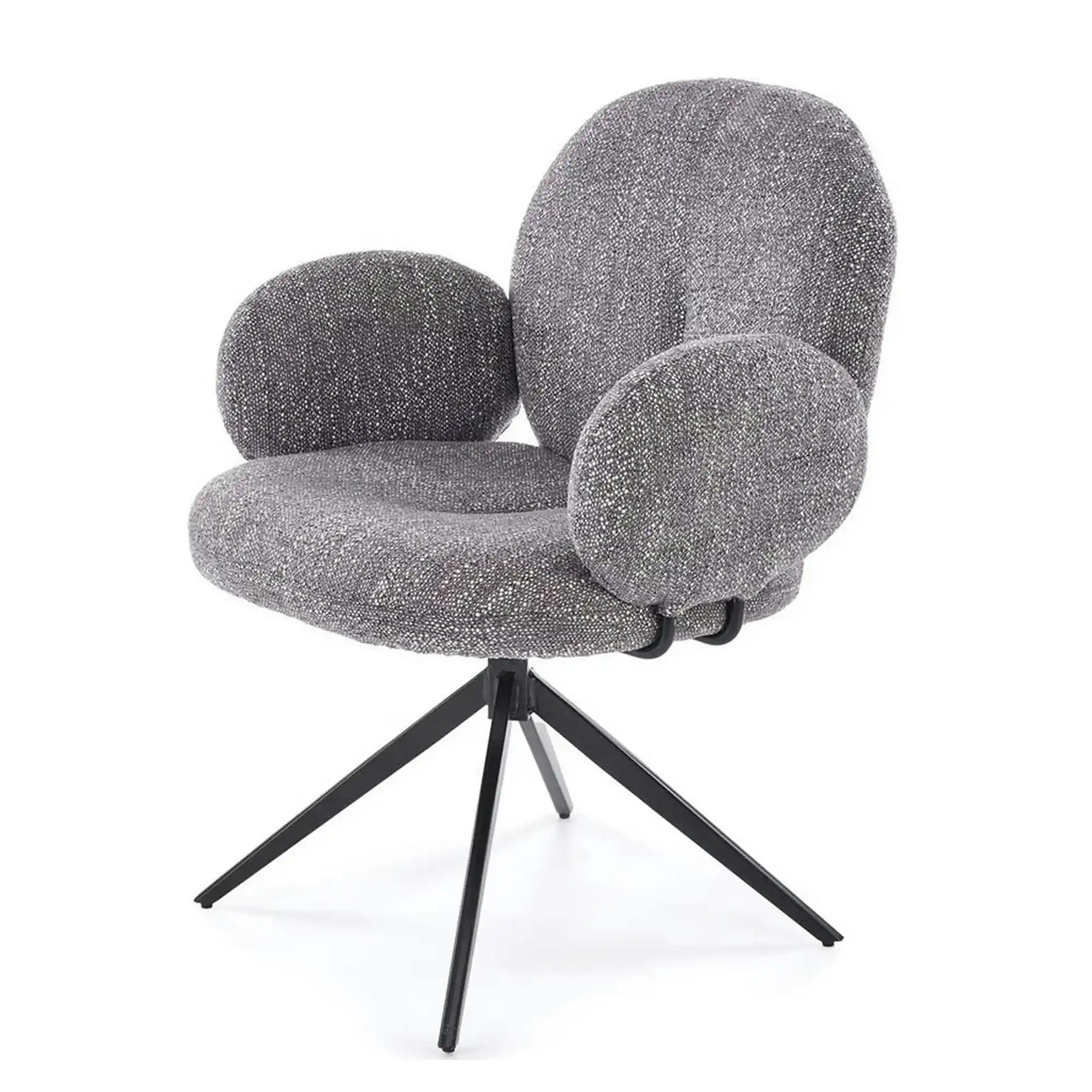 Scaun K568, gri/negru, stofa clasica/otel, 65x64x82 cm